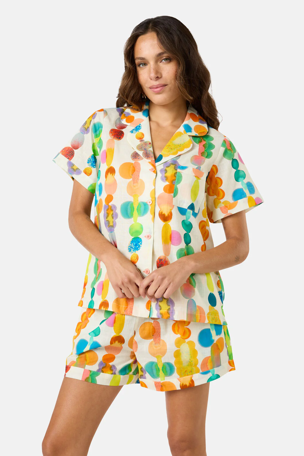 Rainbow Drops Pj Shorts Set - Image 3