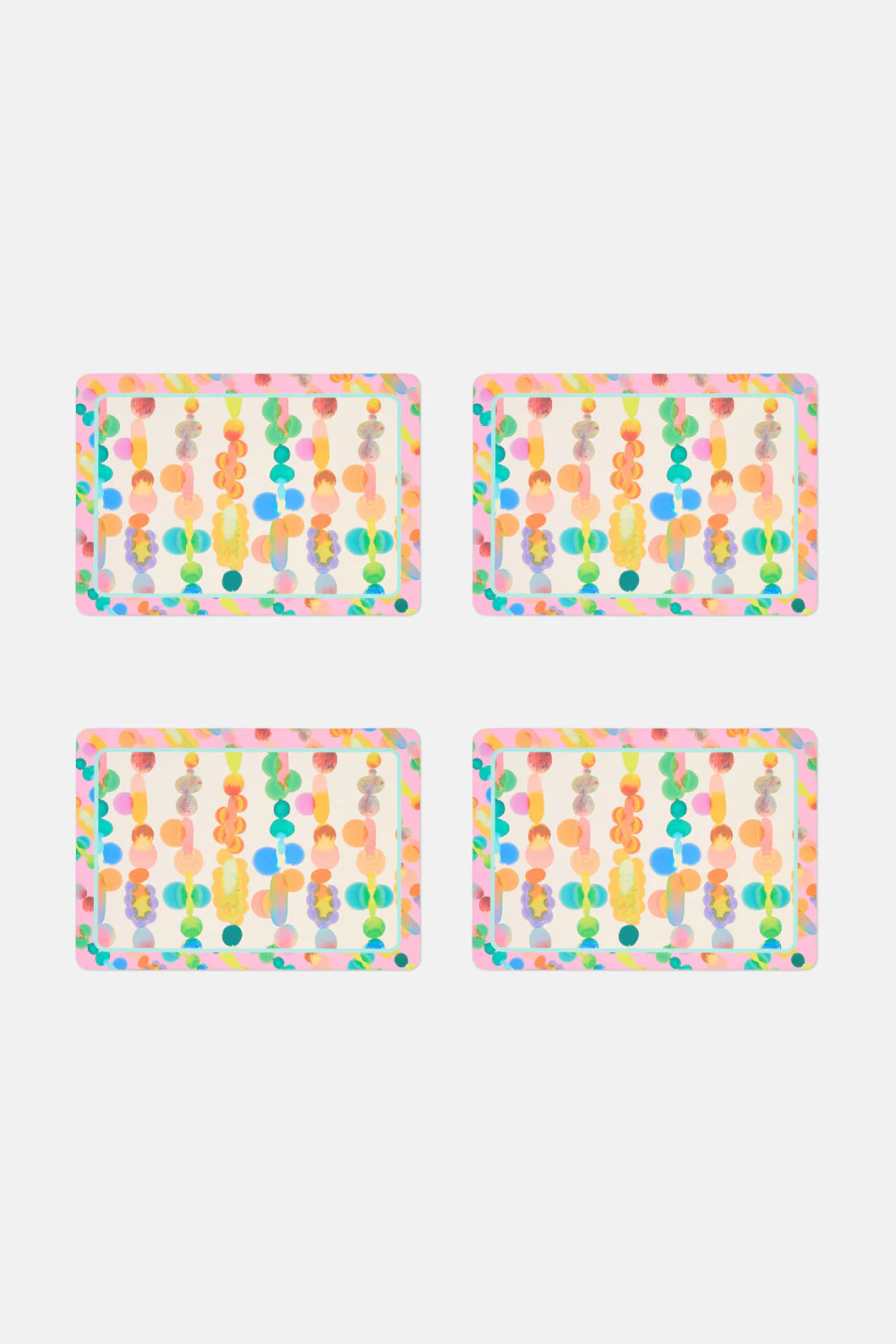 Rainbow Drops Placemat Set 4 - Image 2