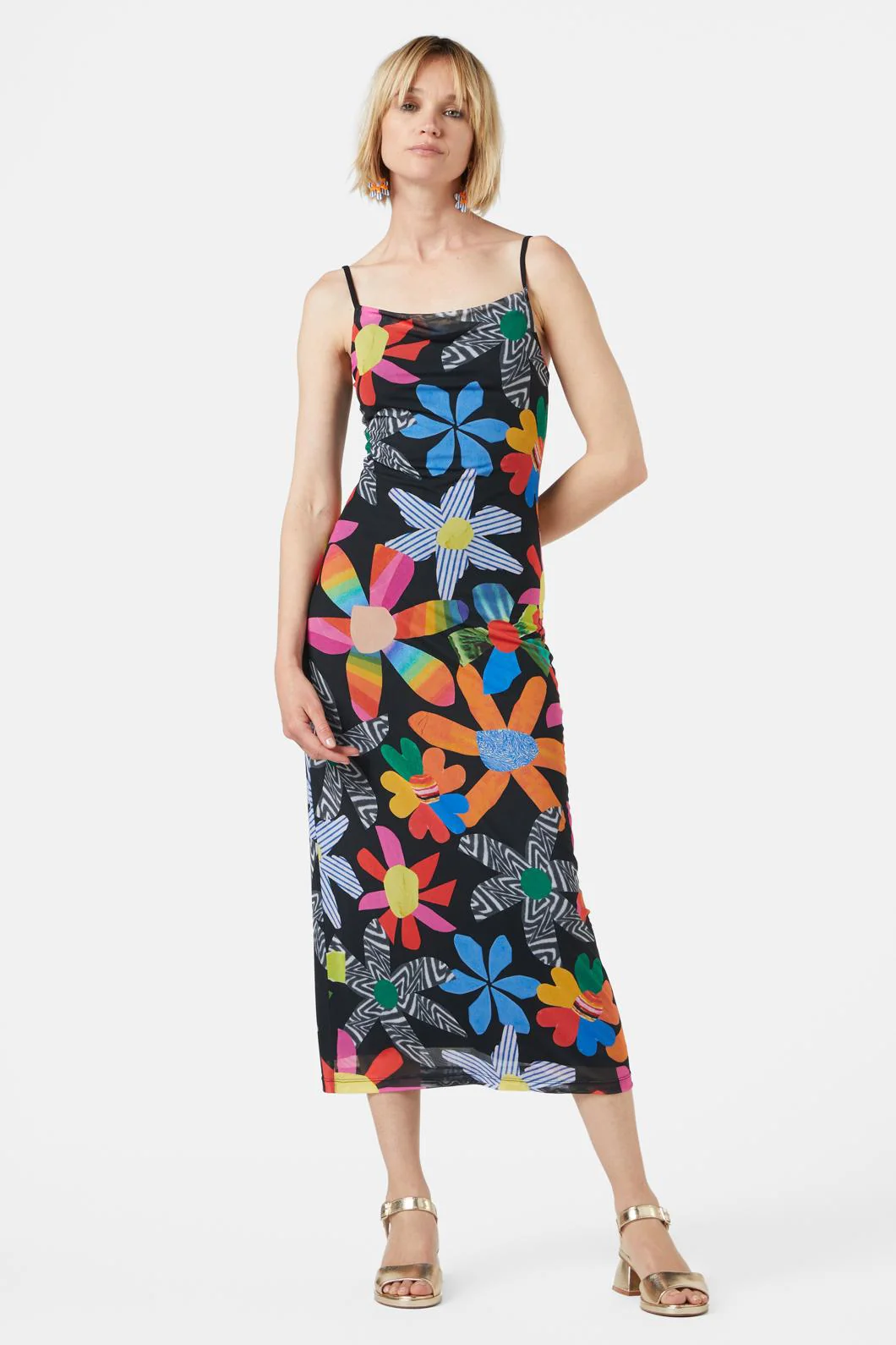 Rainbow Flower Mesh Dress - Image 2