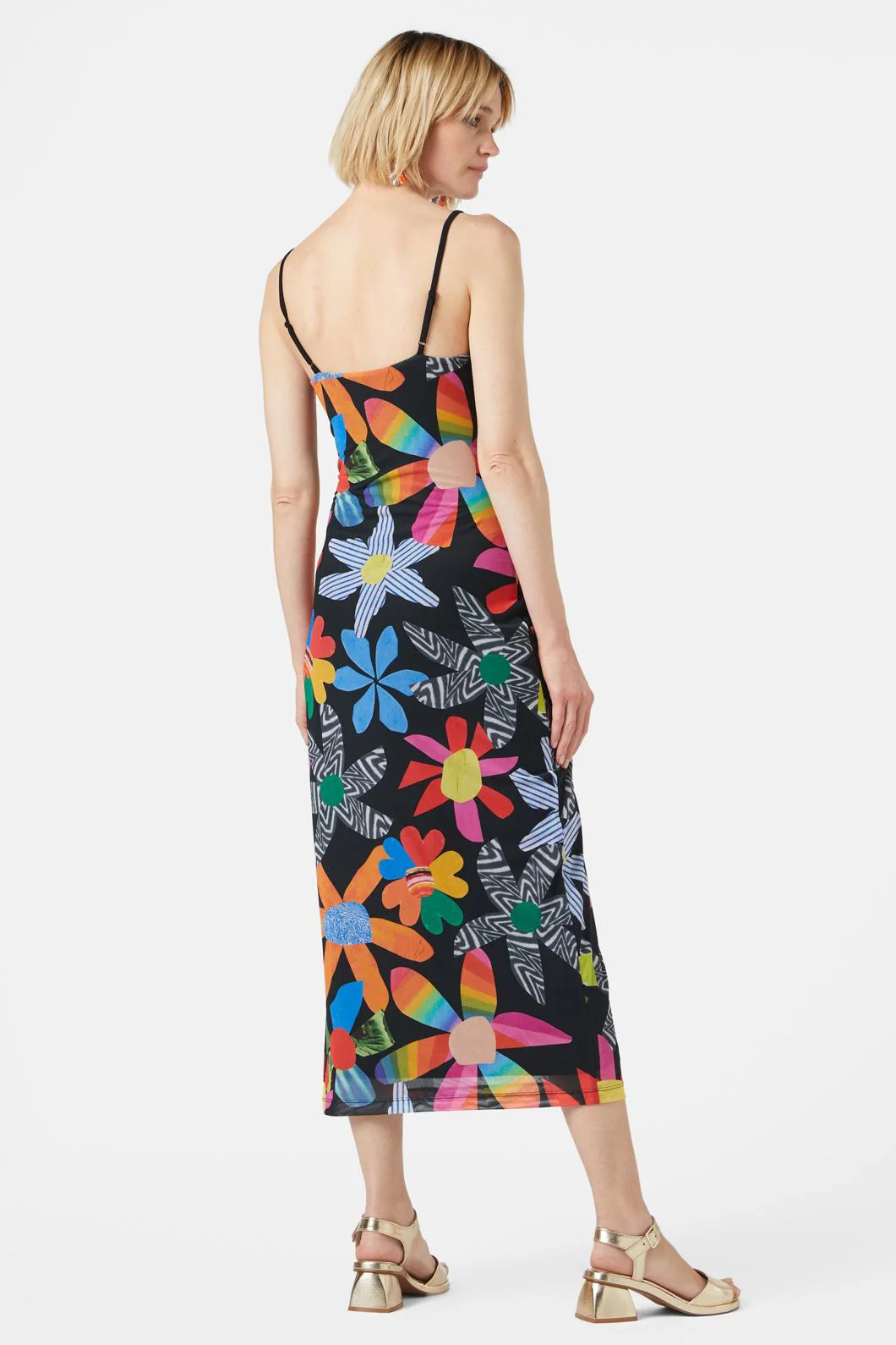 Rainbow Flower Mesh Dress - Image 5