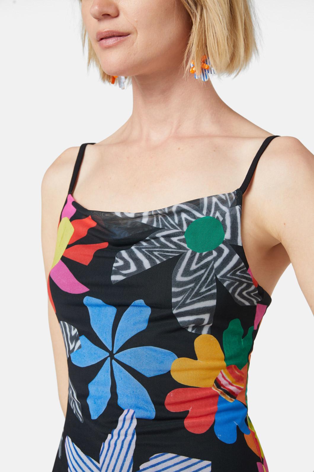 Rainbow Flower Mesh Dress - Image 6