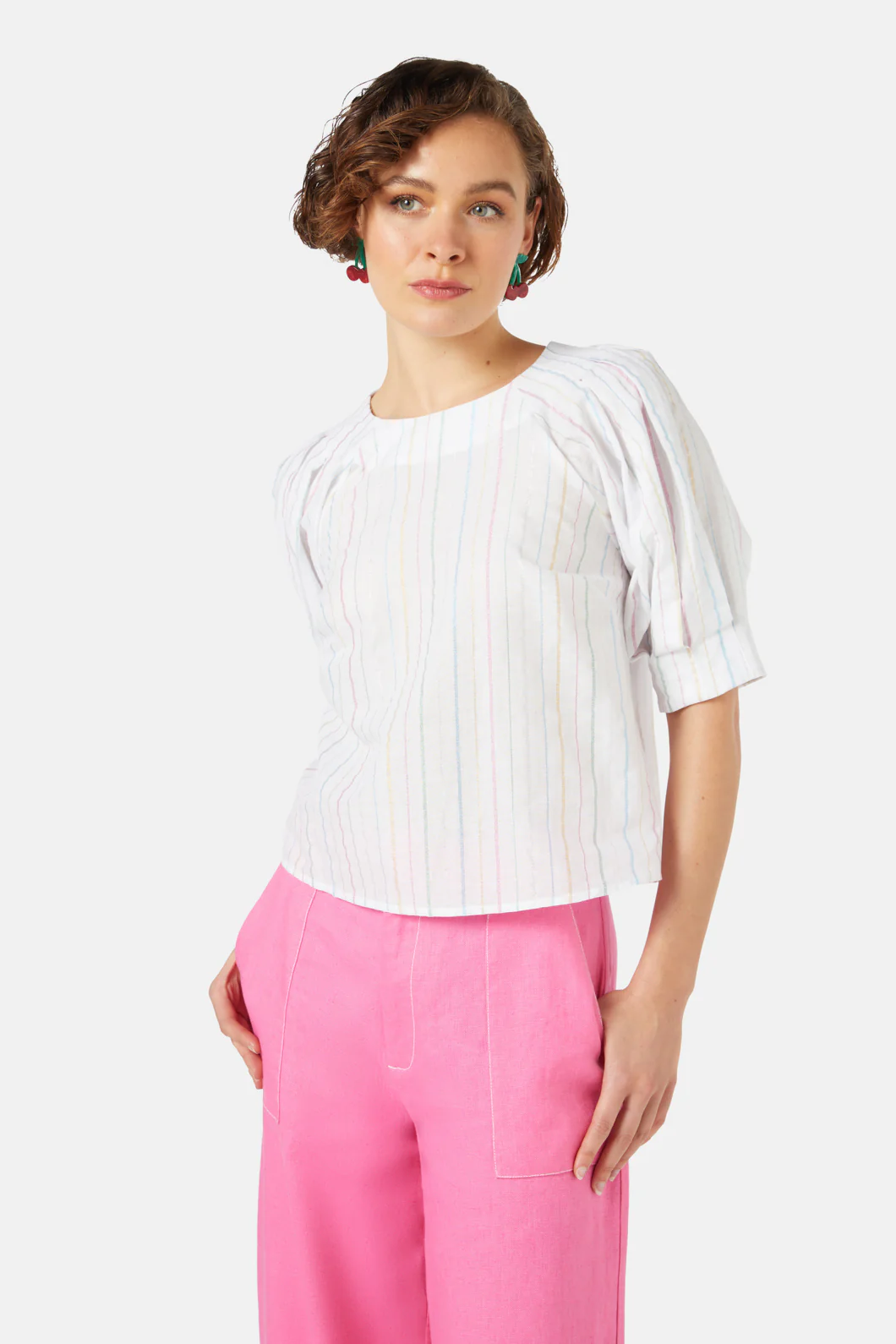 Rainbow Stripes Blouse - Image 2