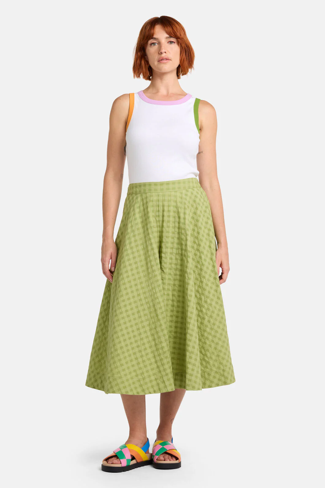 Ready Check Cotton Culotte - Image 2