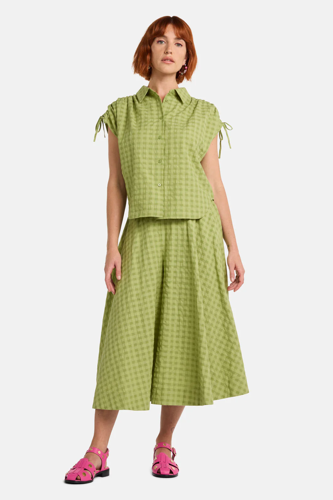 Ready Check Cotton Culotte - Image 5