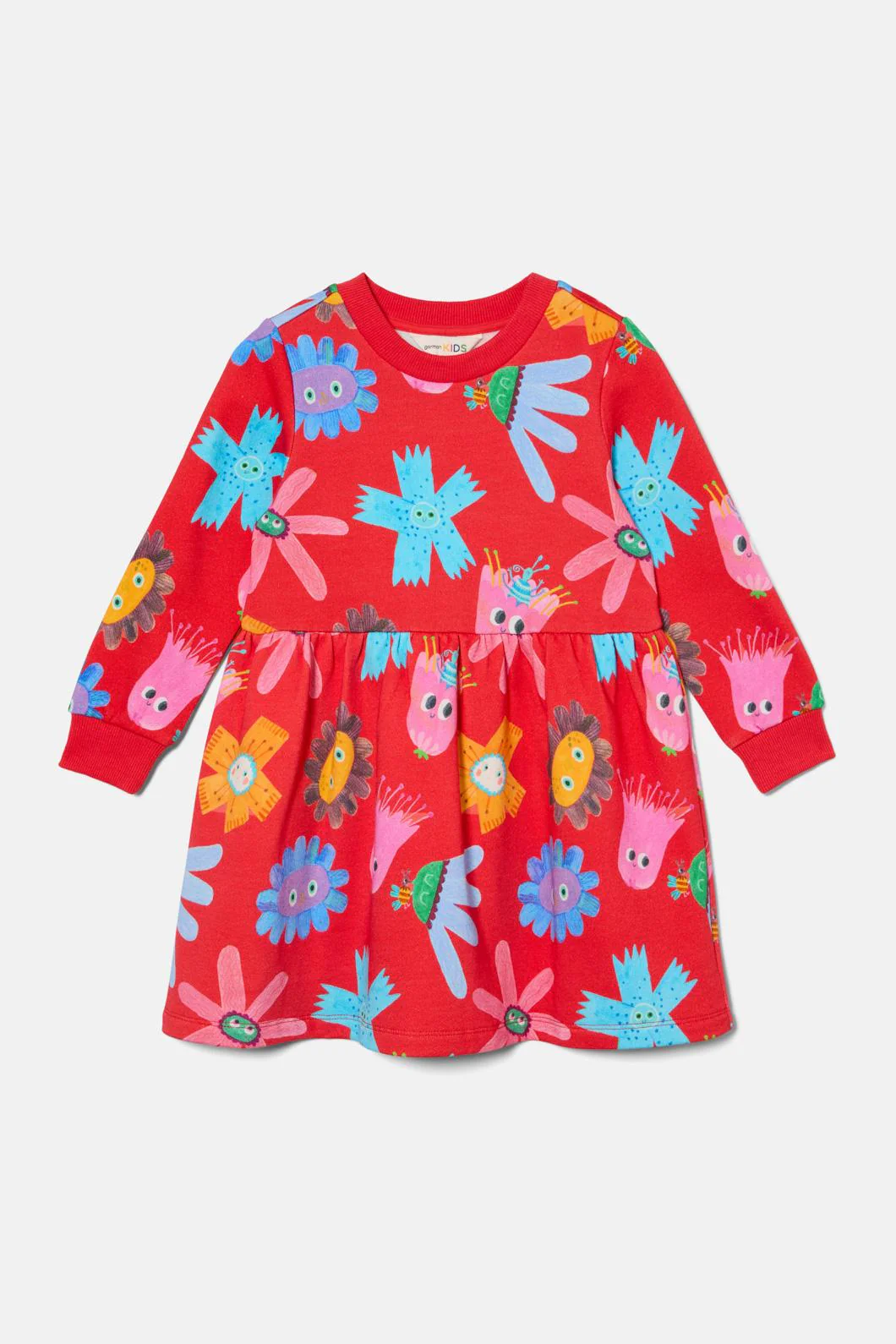 Red Floral Kids Dress - Image 4