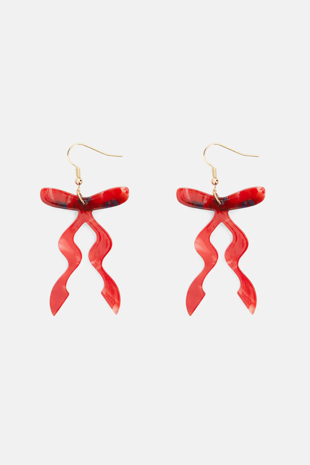 Red Ribbon Earrings - Image 4