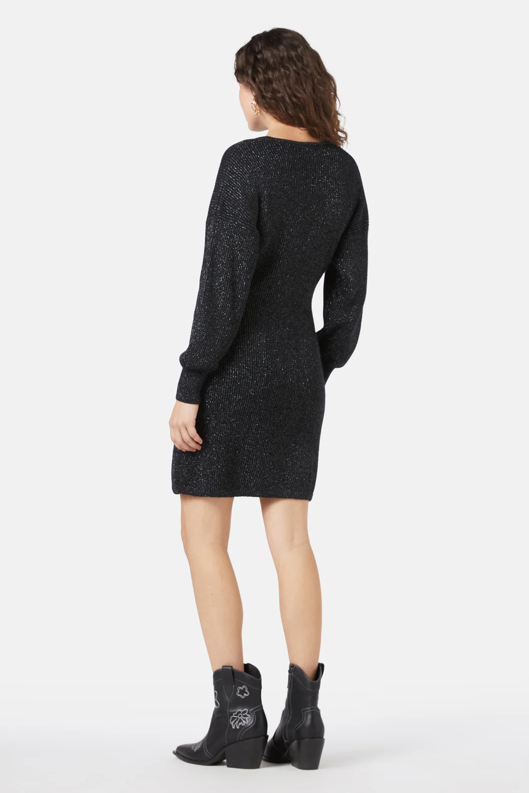 Ribbed Knit Wrap Dress - Image 5