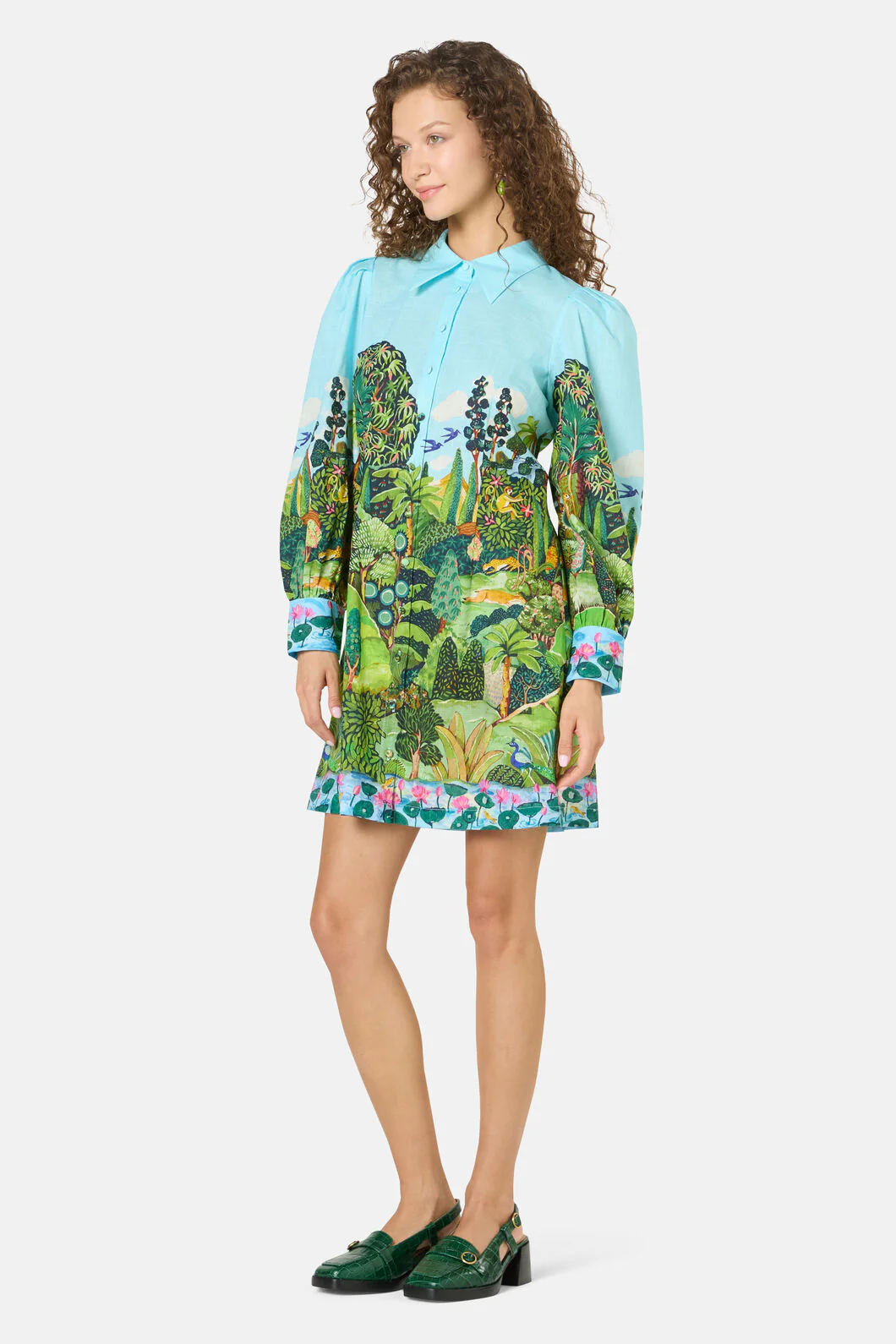 Royal Garden Shirt Dress - Image 6
