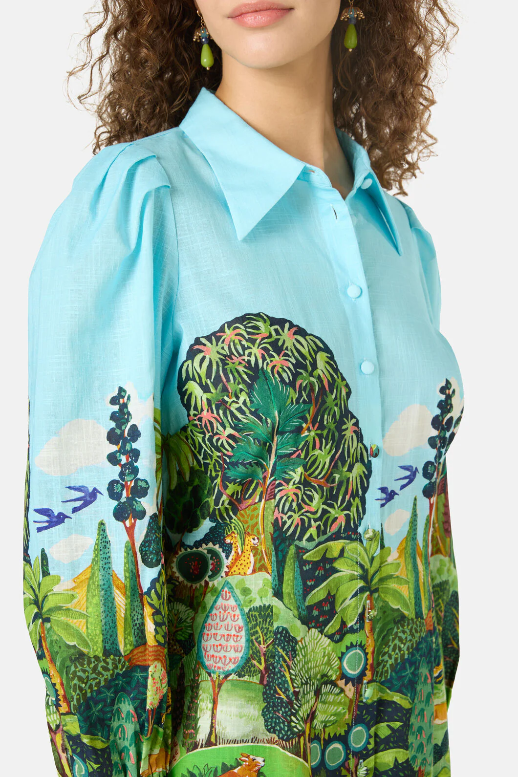 Royal Garden Shirt Dress - Image 9