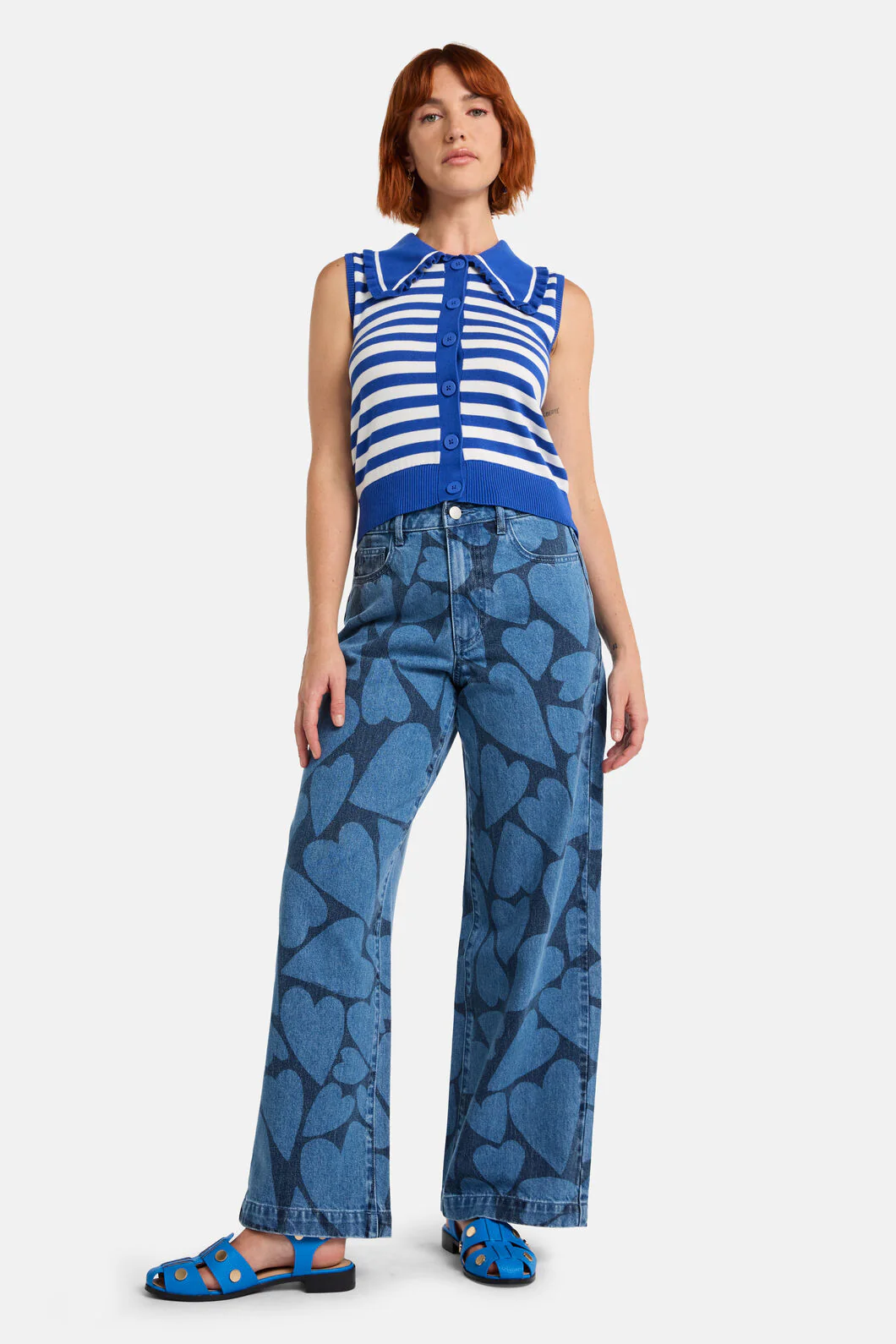 Sailor Collar Knit Top - Image 2