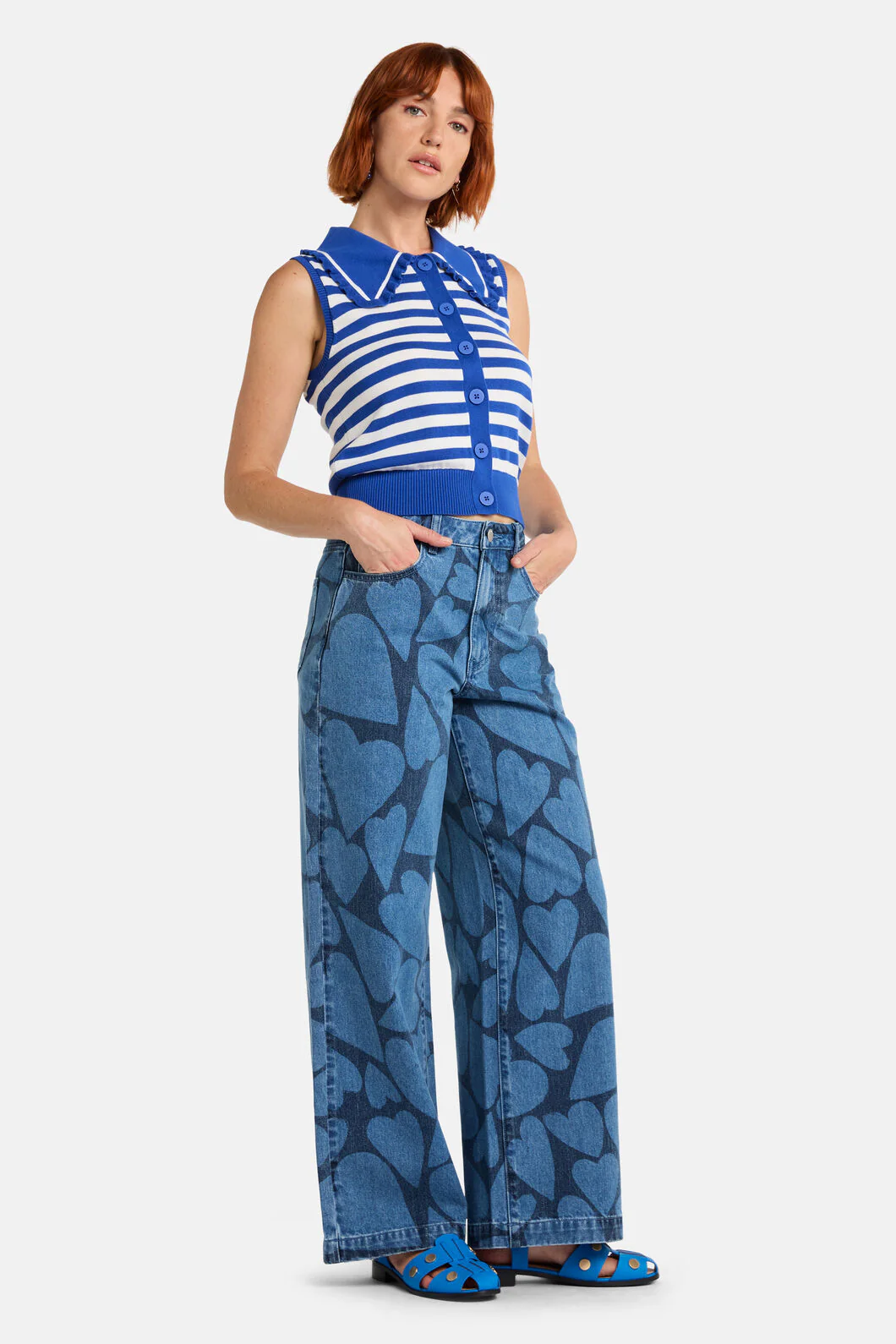 Sailor Collar Knit Top - Image 3