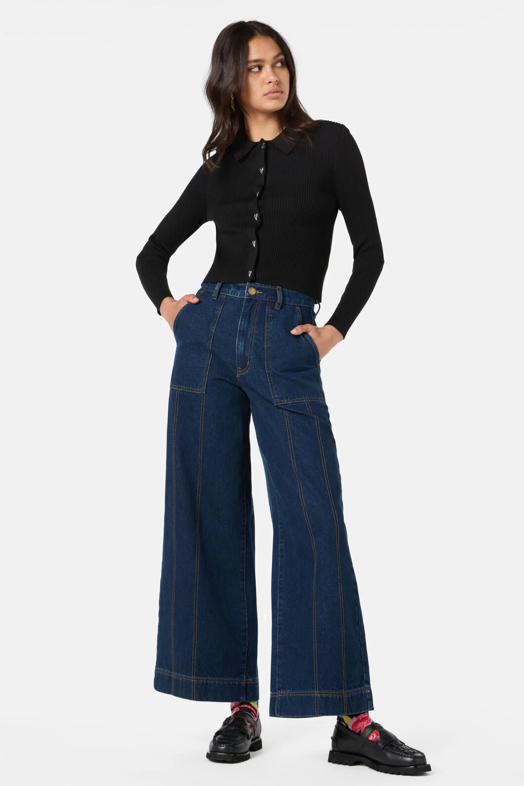 Scarlett Wide Leg Denim Jean - Image 2