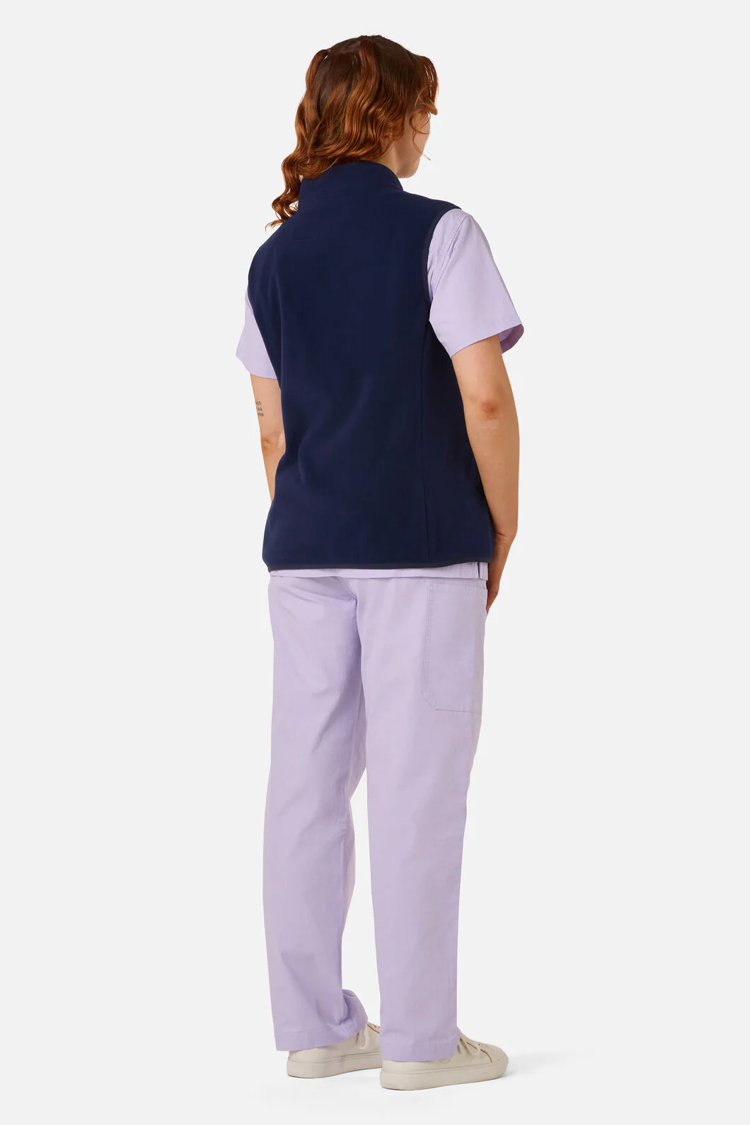 Navy Polar Fleece Scrub Vest - Image 4