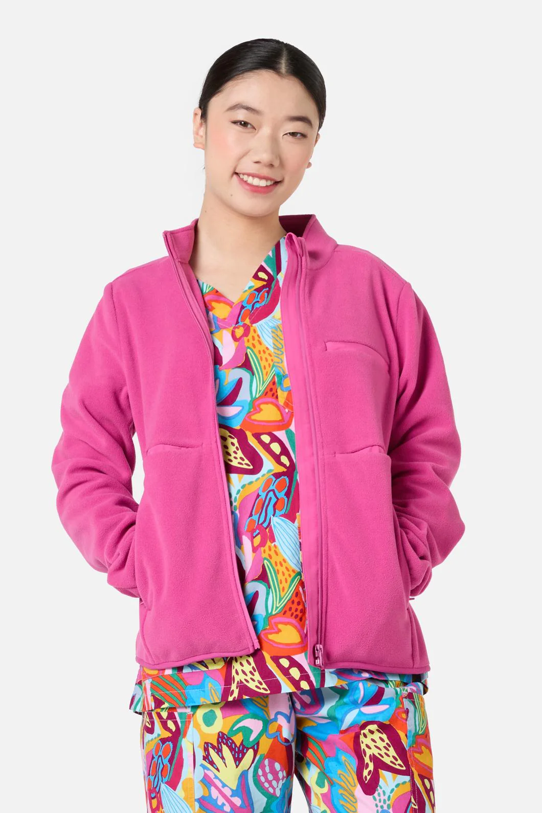 Scrubs Pink Micro Polar Fleece Jacket - Image 3