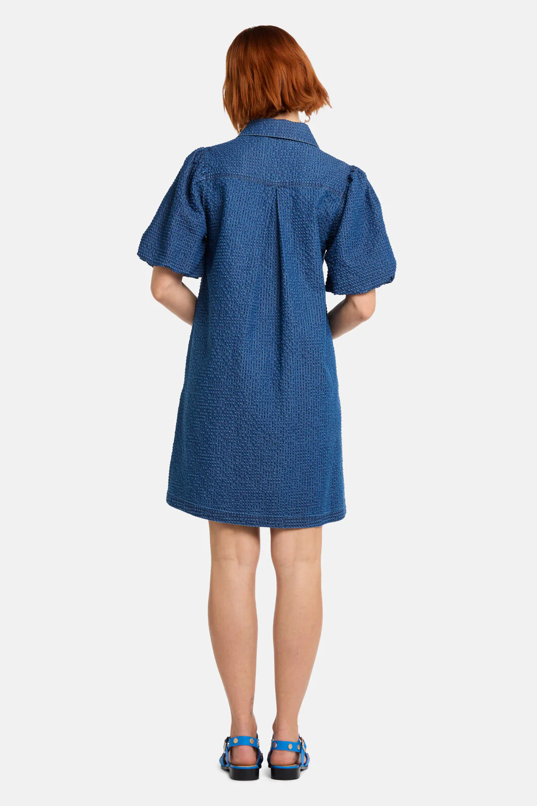 Seersucker Denim Dress - Image 5