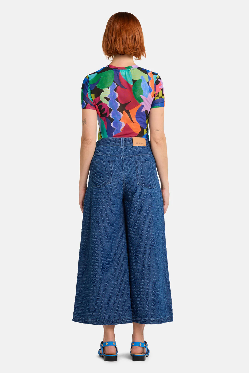 Seersucker Denim Skort - Image 3