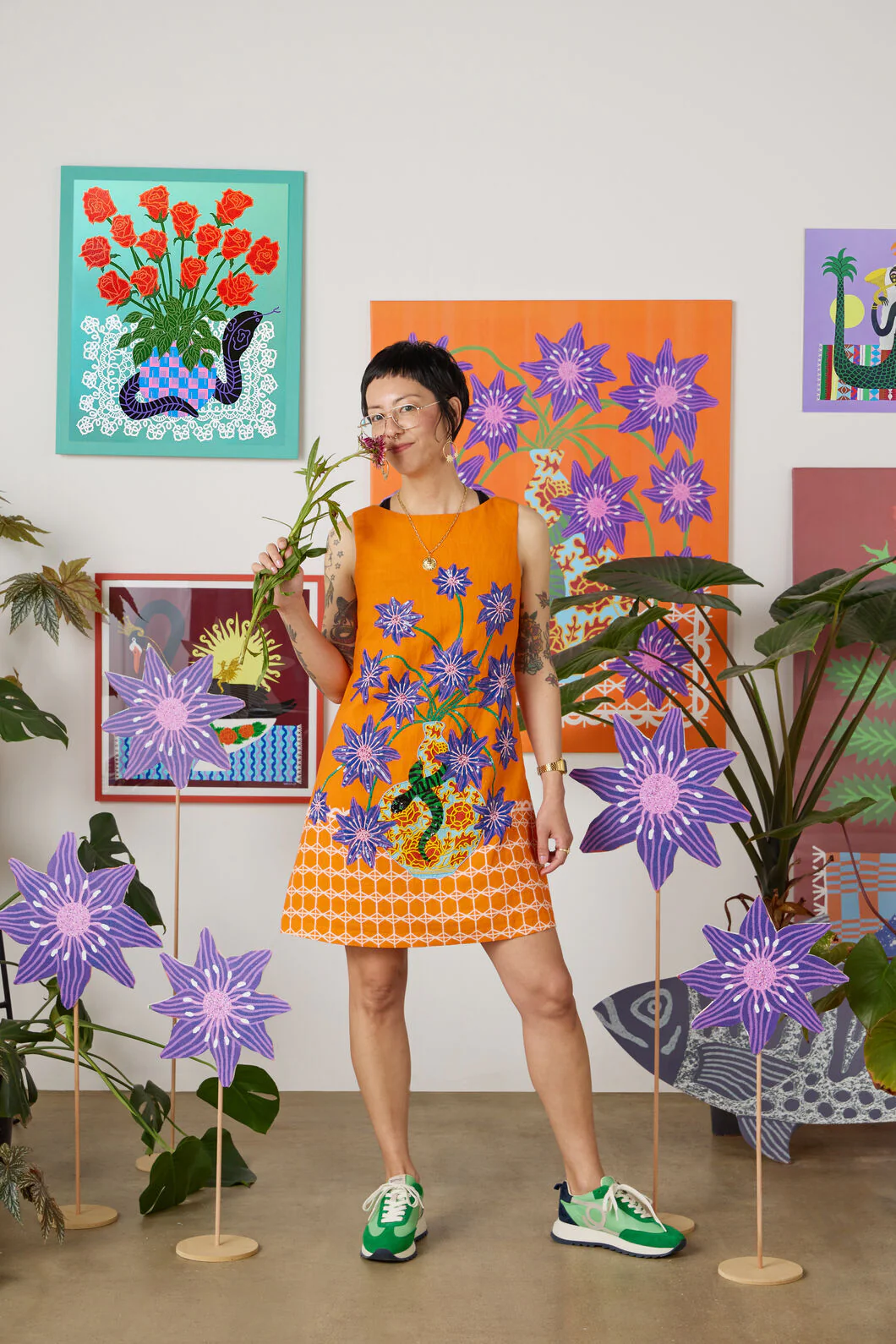 Serpent's Bloom Shift Dress - Image 2