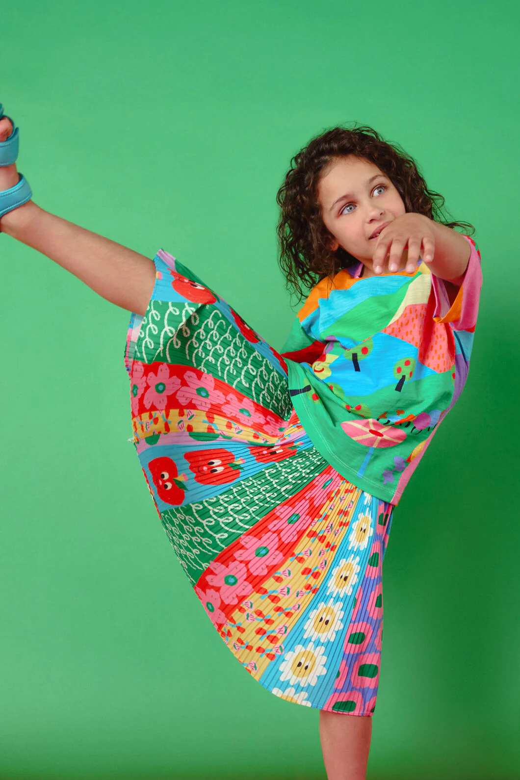 Splice Icon Kids Pleat Skirt - Image 2