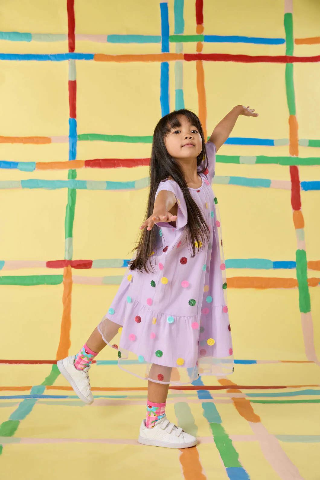 Spot Sequin Kids Dress - Image 2