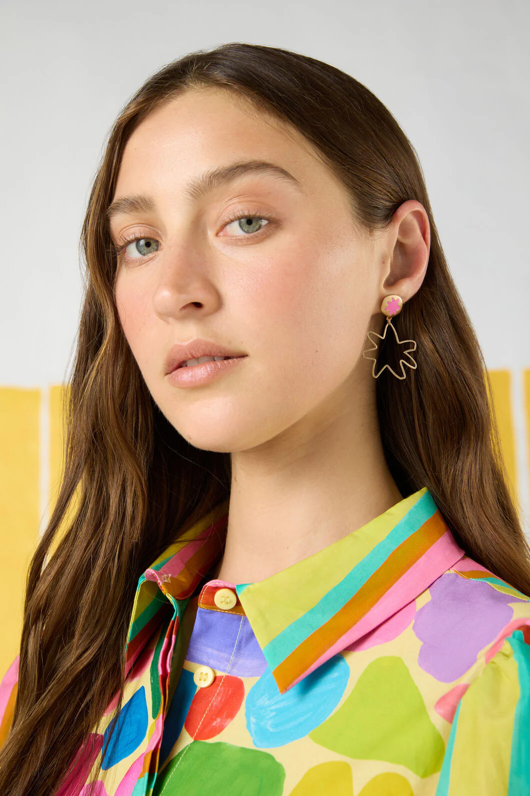 Stamped Star Earring
