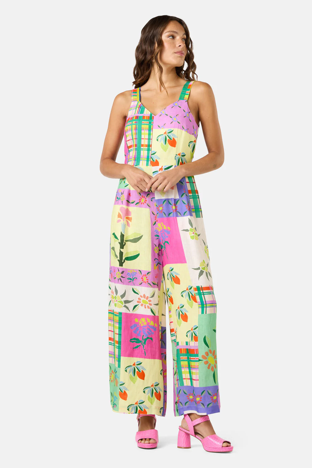 Stencil Garden Print Pantsuit - Image 2
