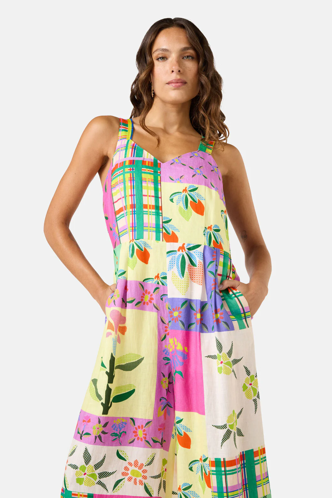 Stencil Garden Print Pantsuit - Image 5