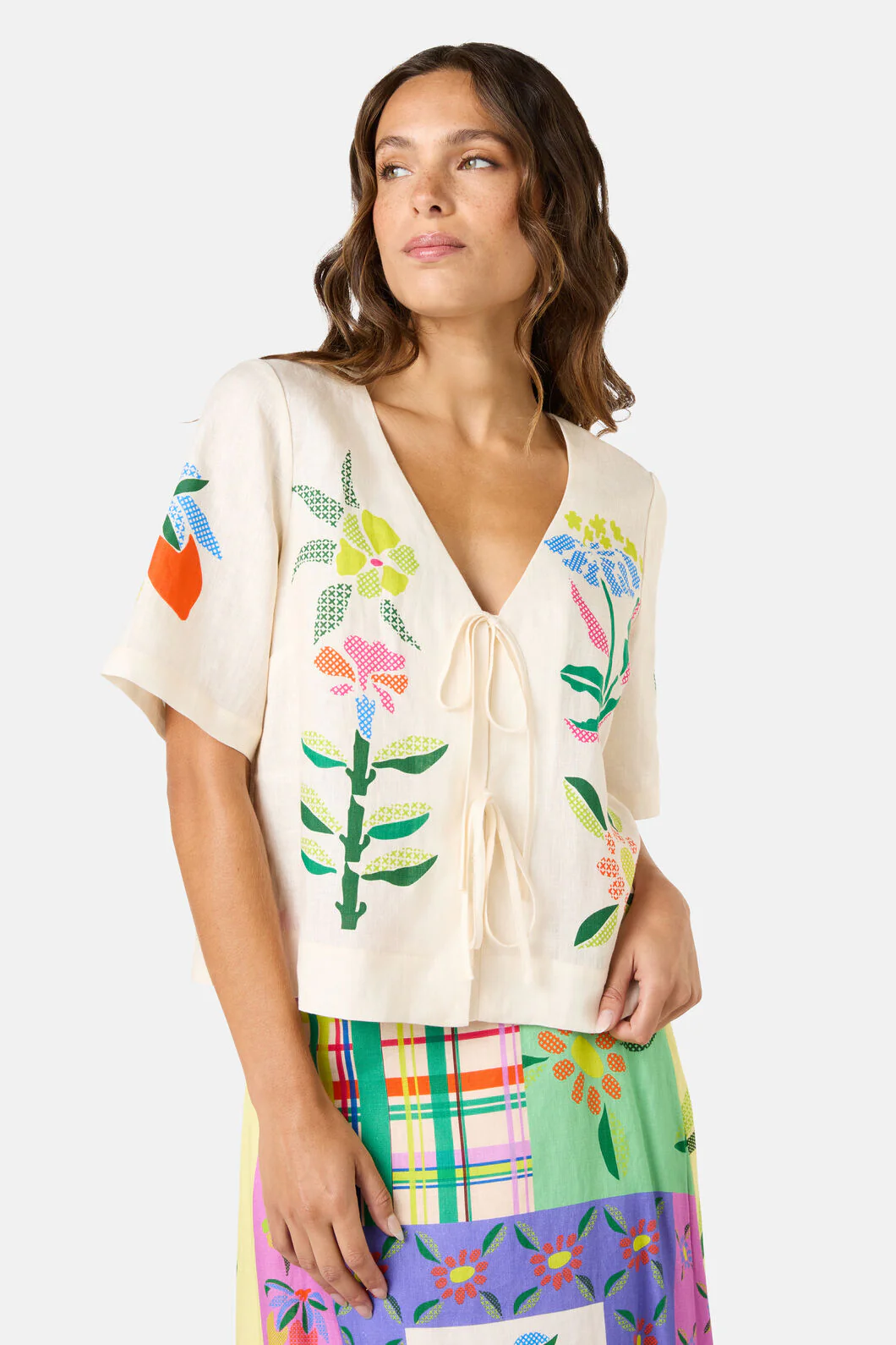 Stencil Garden Print Shirt - Image 5