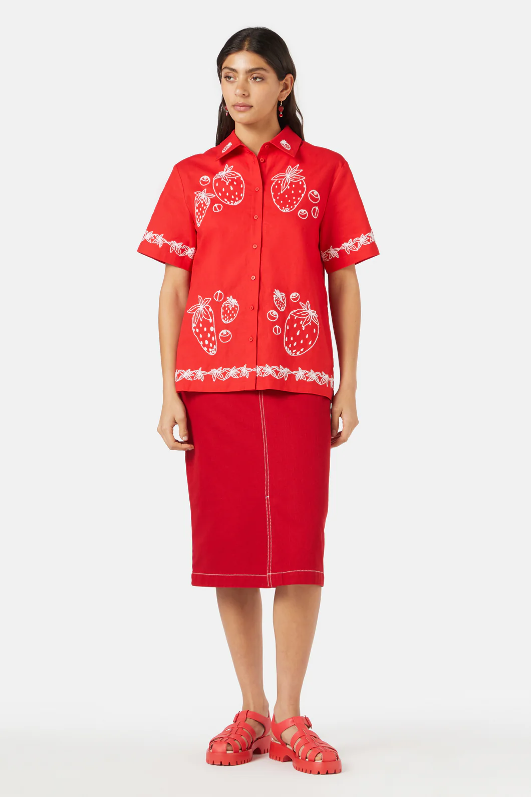 Strawberry Patch Emb Shirt - Image 4