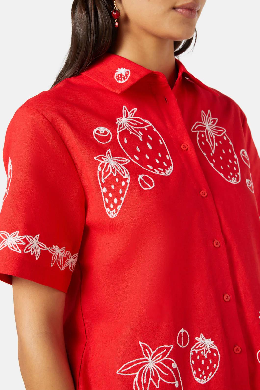Strawberry Patch Emb Shirt - Image 7