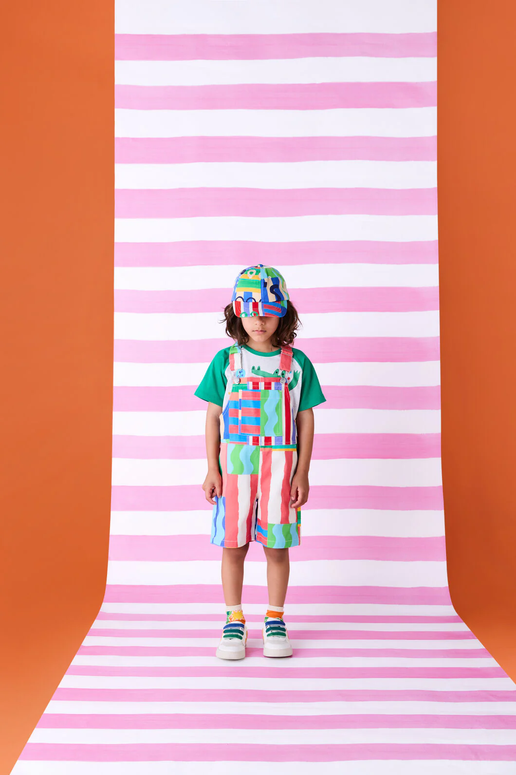 Stripe Mix Kids Overalls - Image 2