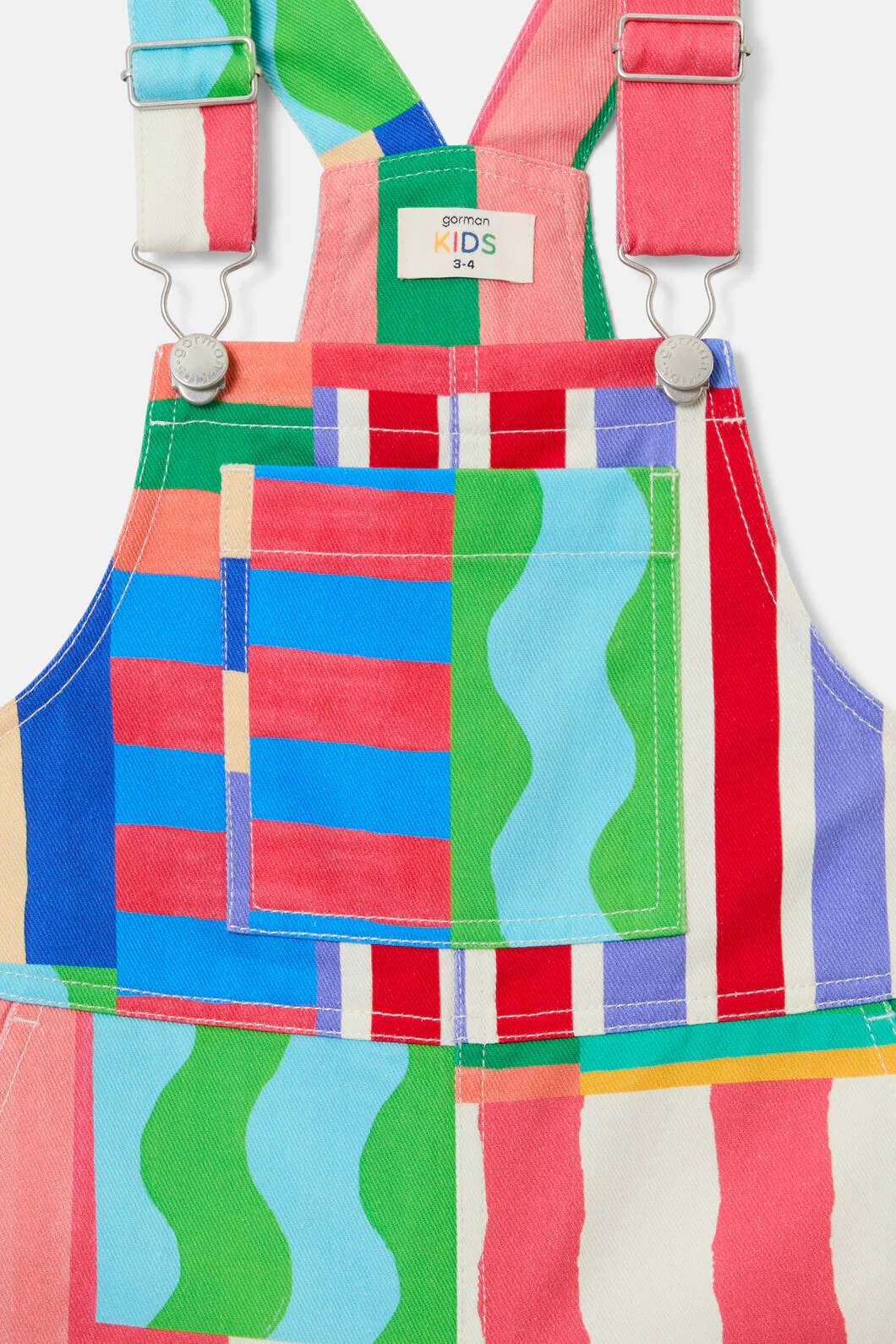 Stripe Mix Kids Overalls - Image 4
