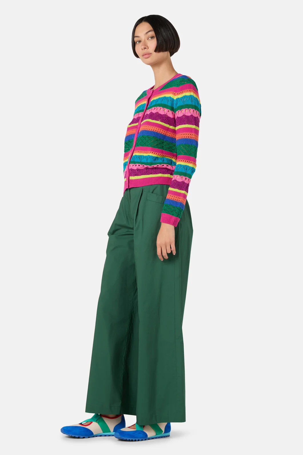 Stripetastic Cotton Cardigan - Image 3
