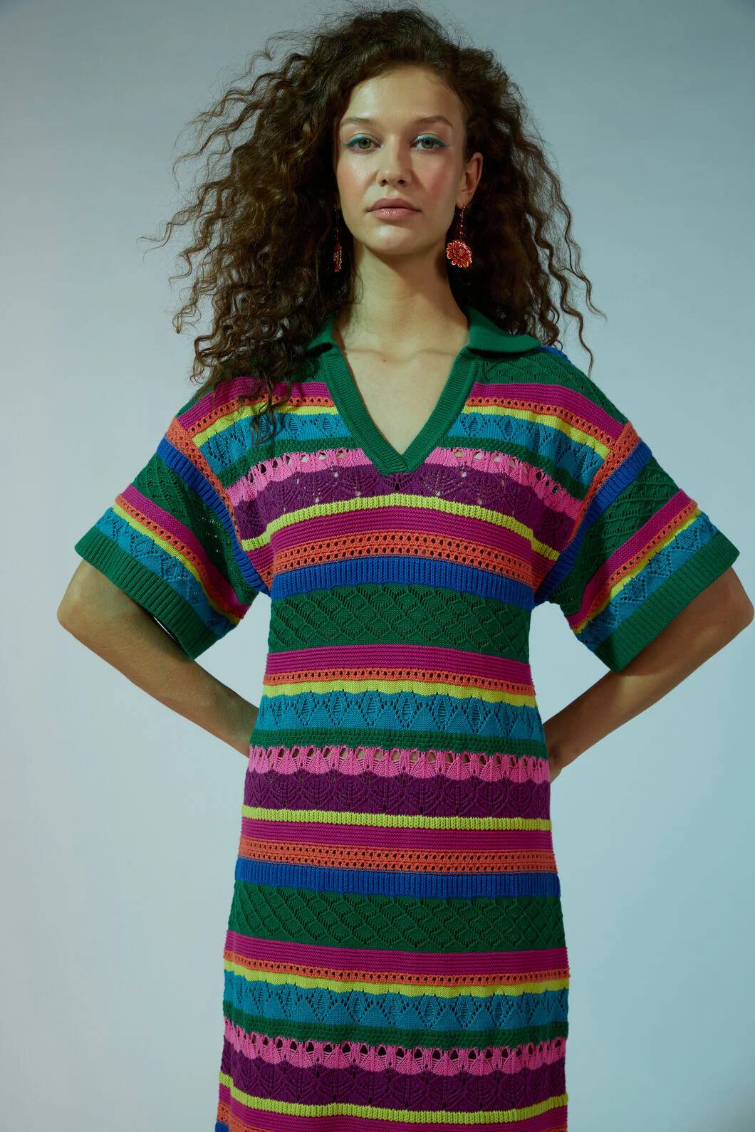Stripetastic Cotton Knit Dress - Image 2
