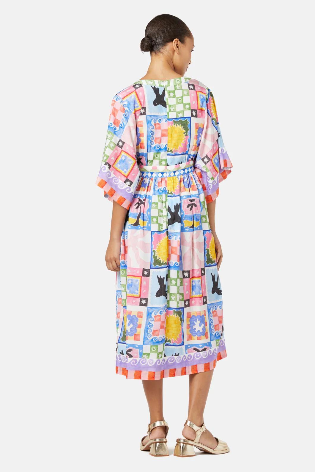 Summer Squares Scarf Dress - Image 4