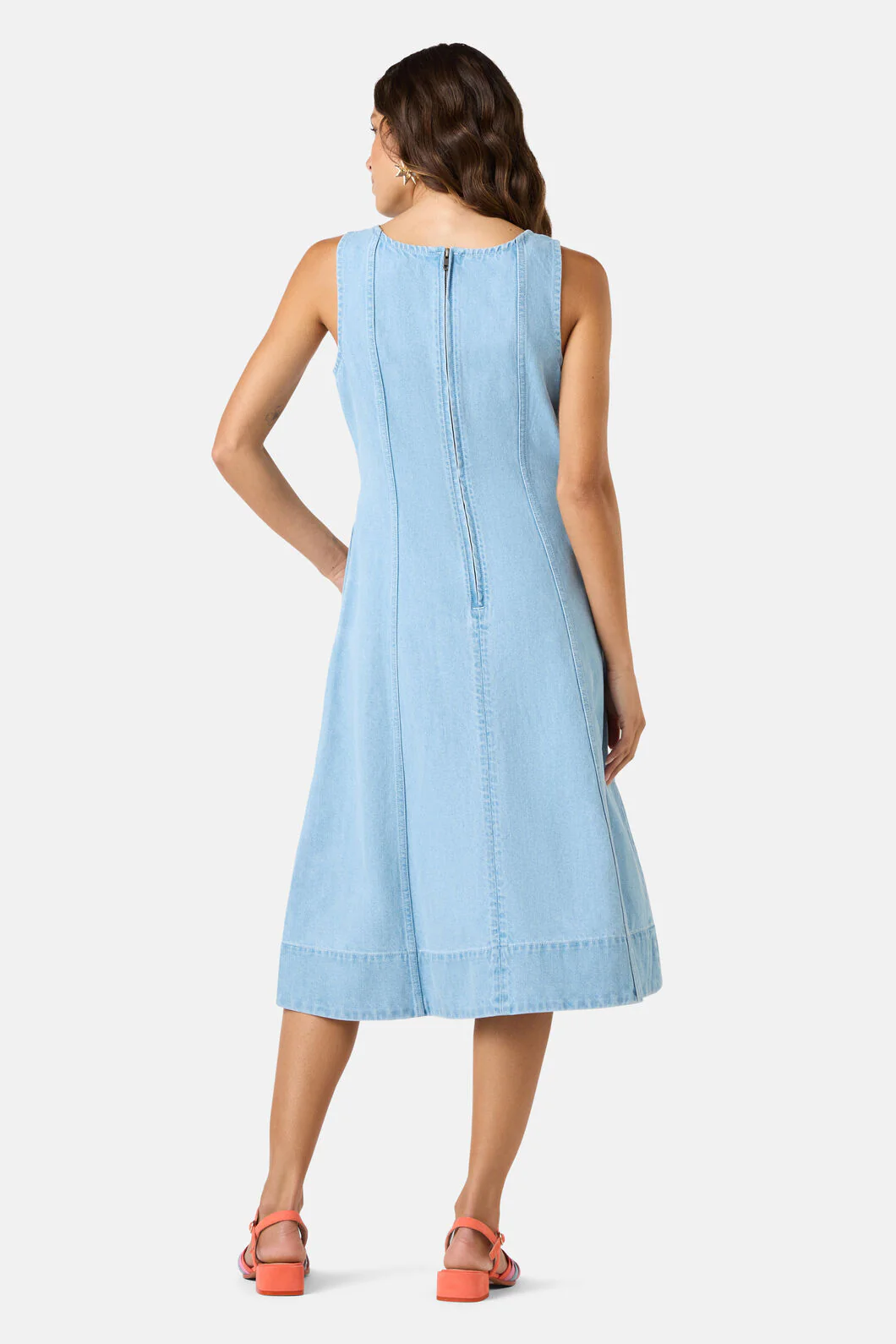 Sweetheart Denim Midi Dress - Image 4