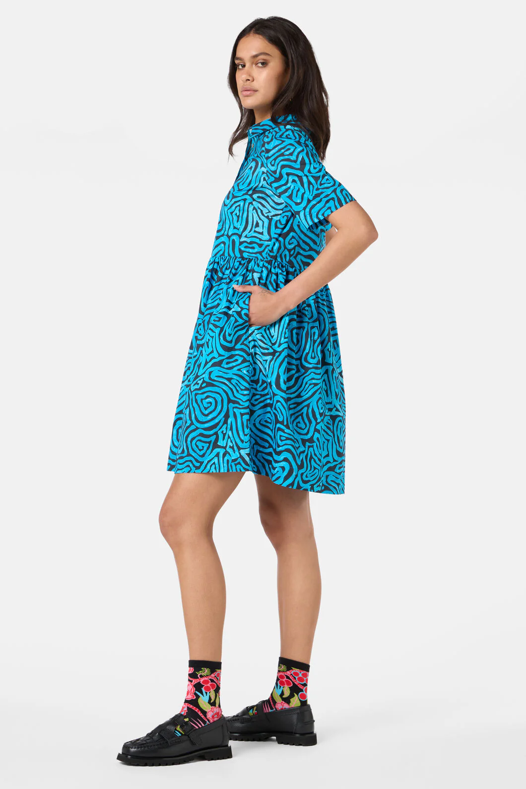 Swirl Harvest Shirt Dress - Image 4