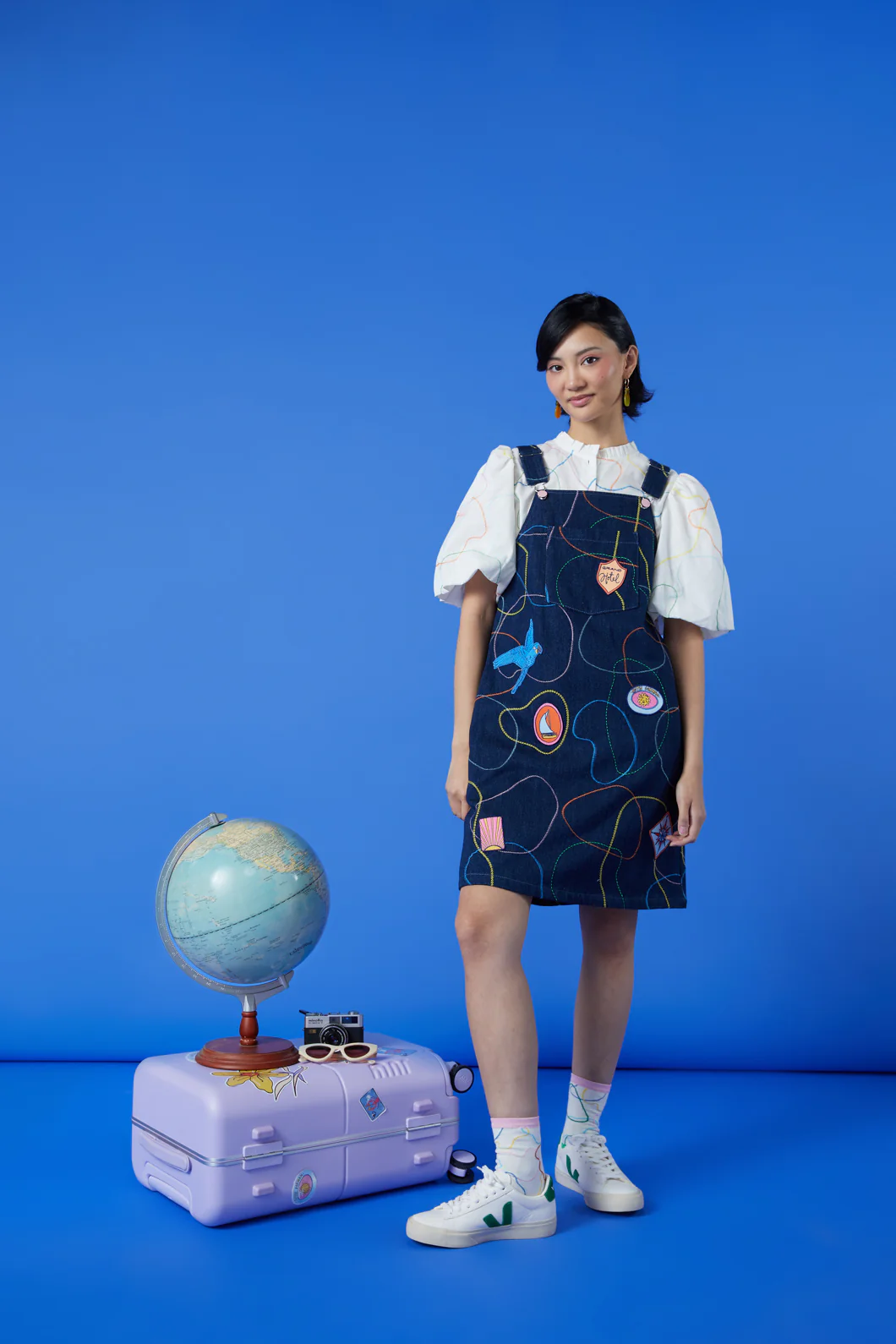 Taking A Trip Denim Dress - Image 2