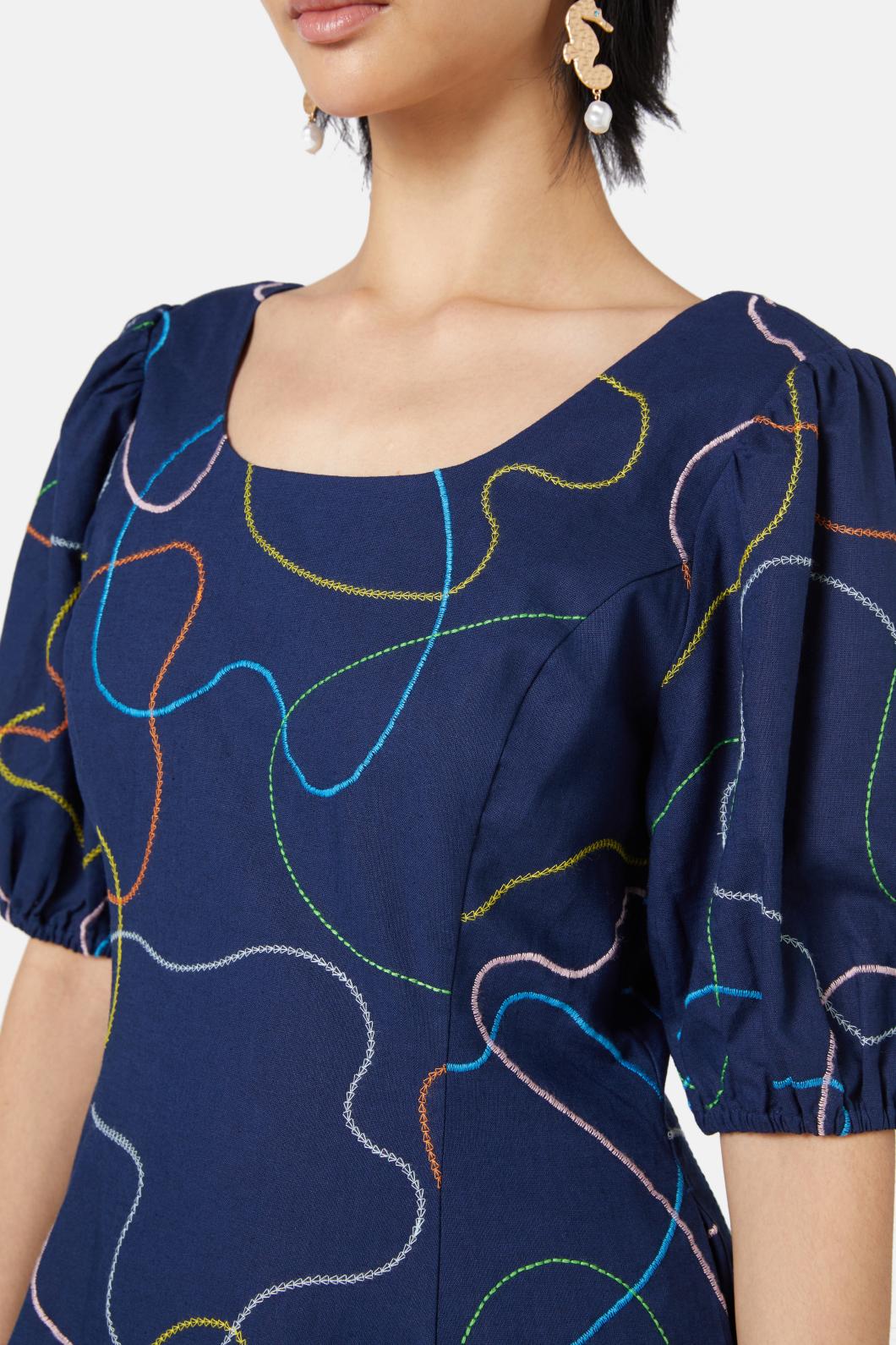 Taking A Trip Embroidered Dress - Image 5