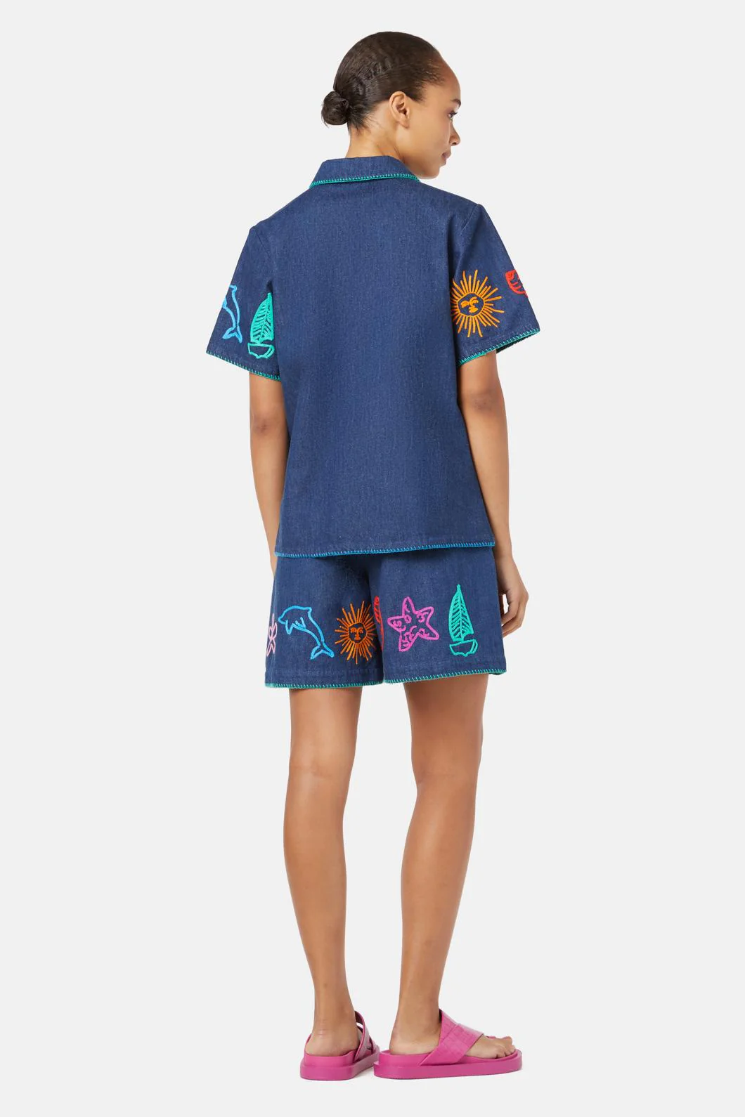 Taking Time Emb Denim Shirt - Image 4