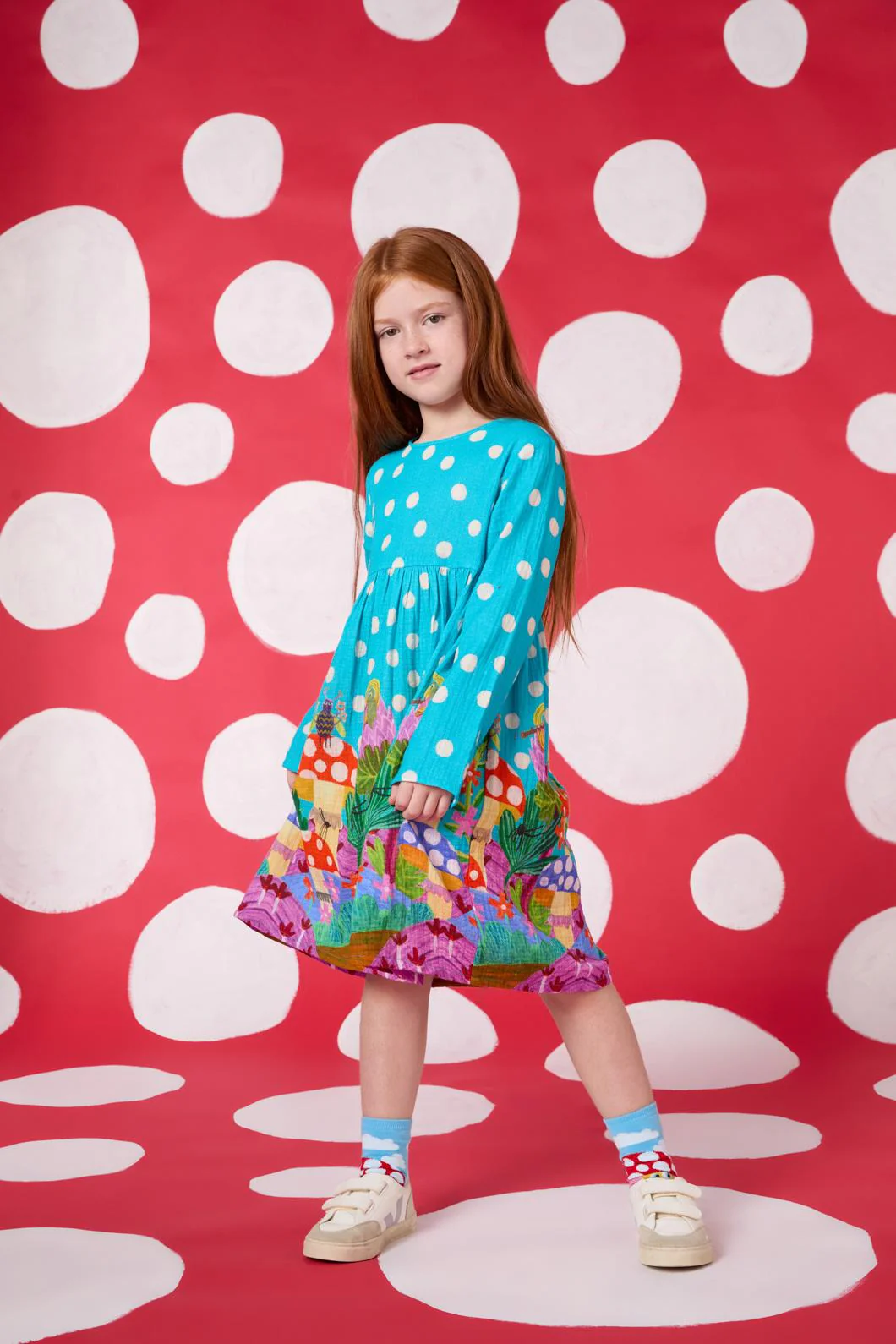 Toadstool Spot Kids Dress - Image 2