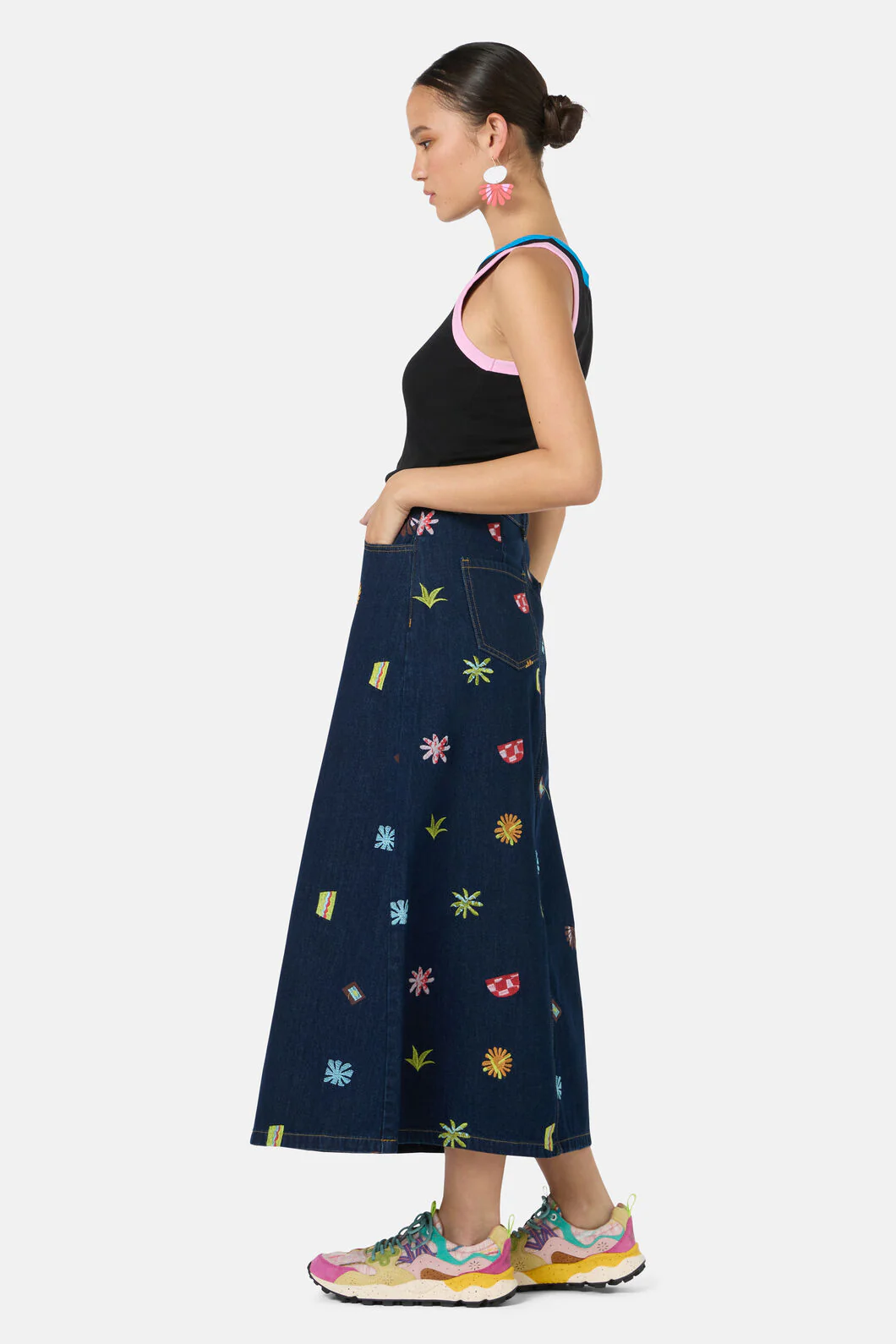 Tropic Pop Denim Skirt - Image 4