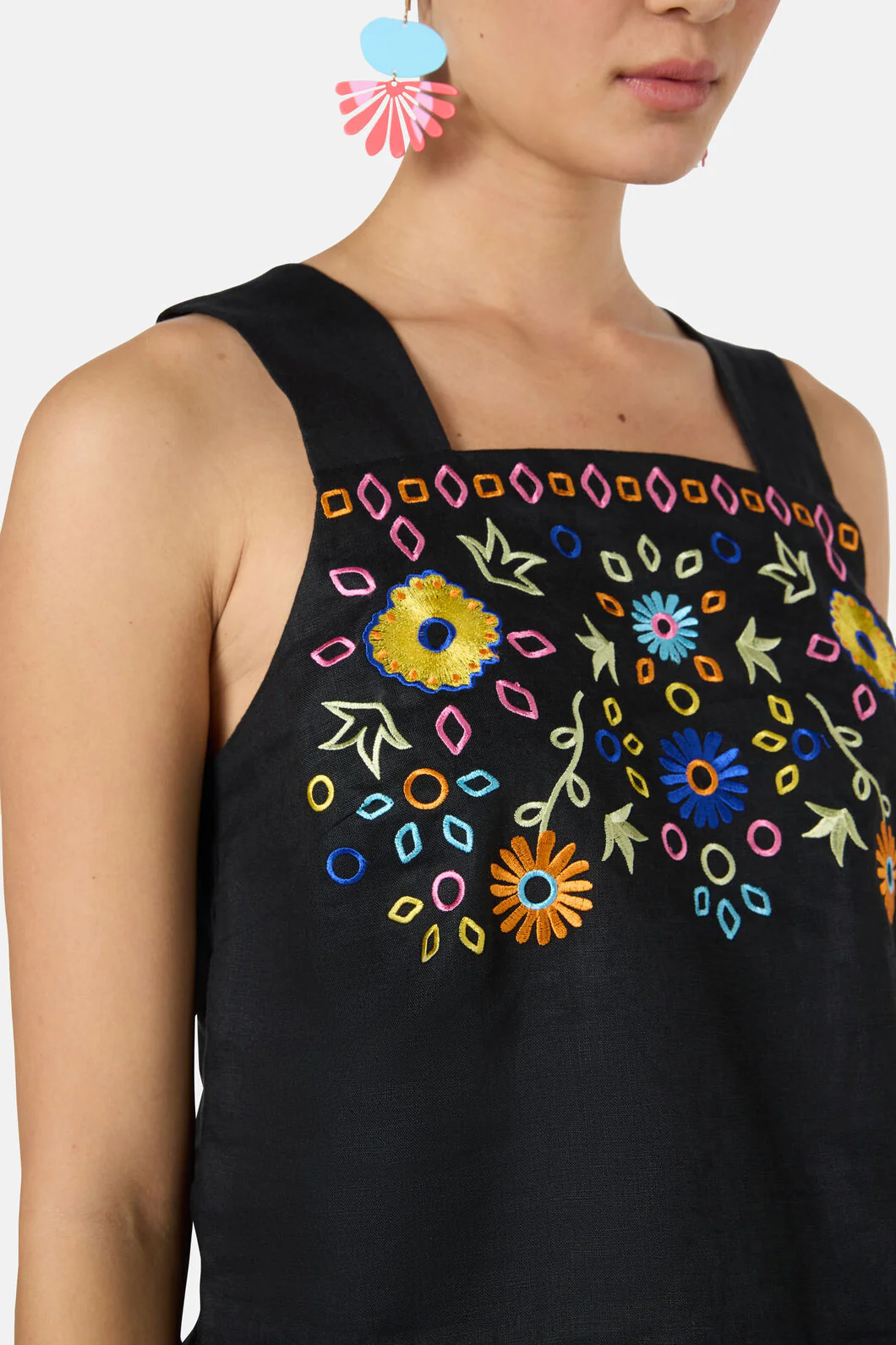 Tropic Pop Embroidered Tank - Image 5