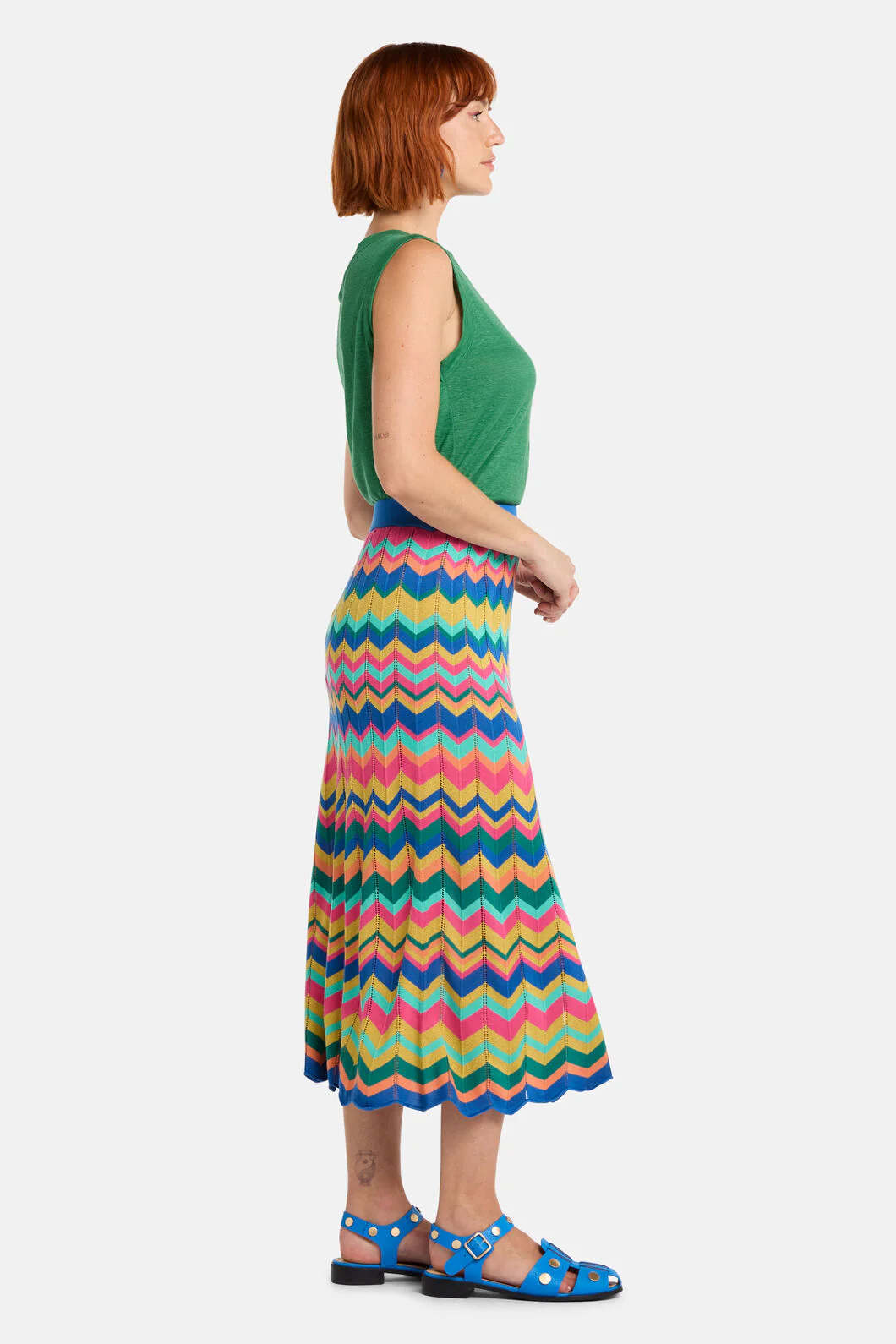 Tropic Zigzag Knit Skirt - Image 2