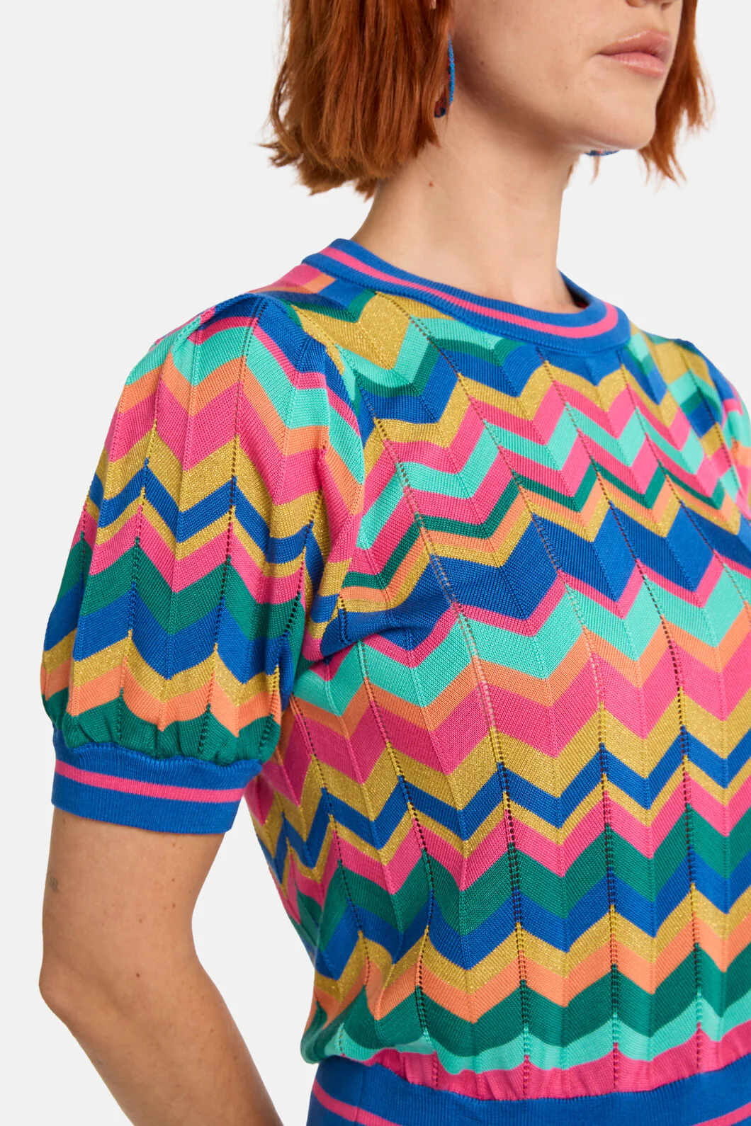 Tropic Zigzag Knit Top - Image 6
