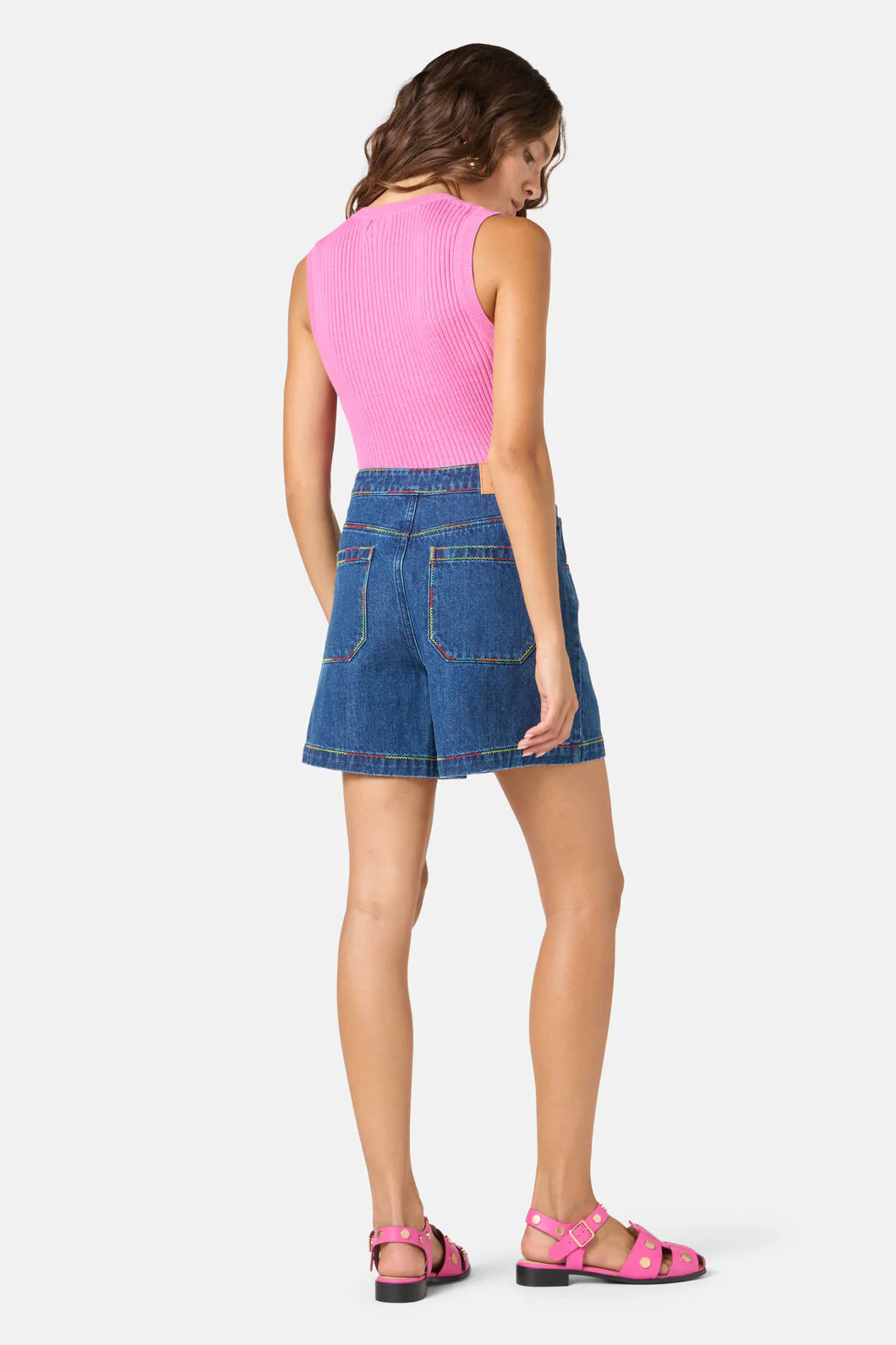 Twist And Stitch Denim Shorts - Image 8