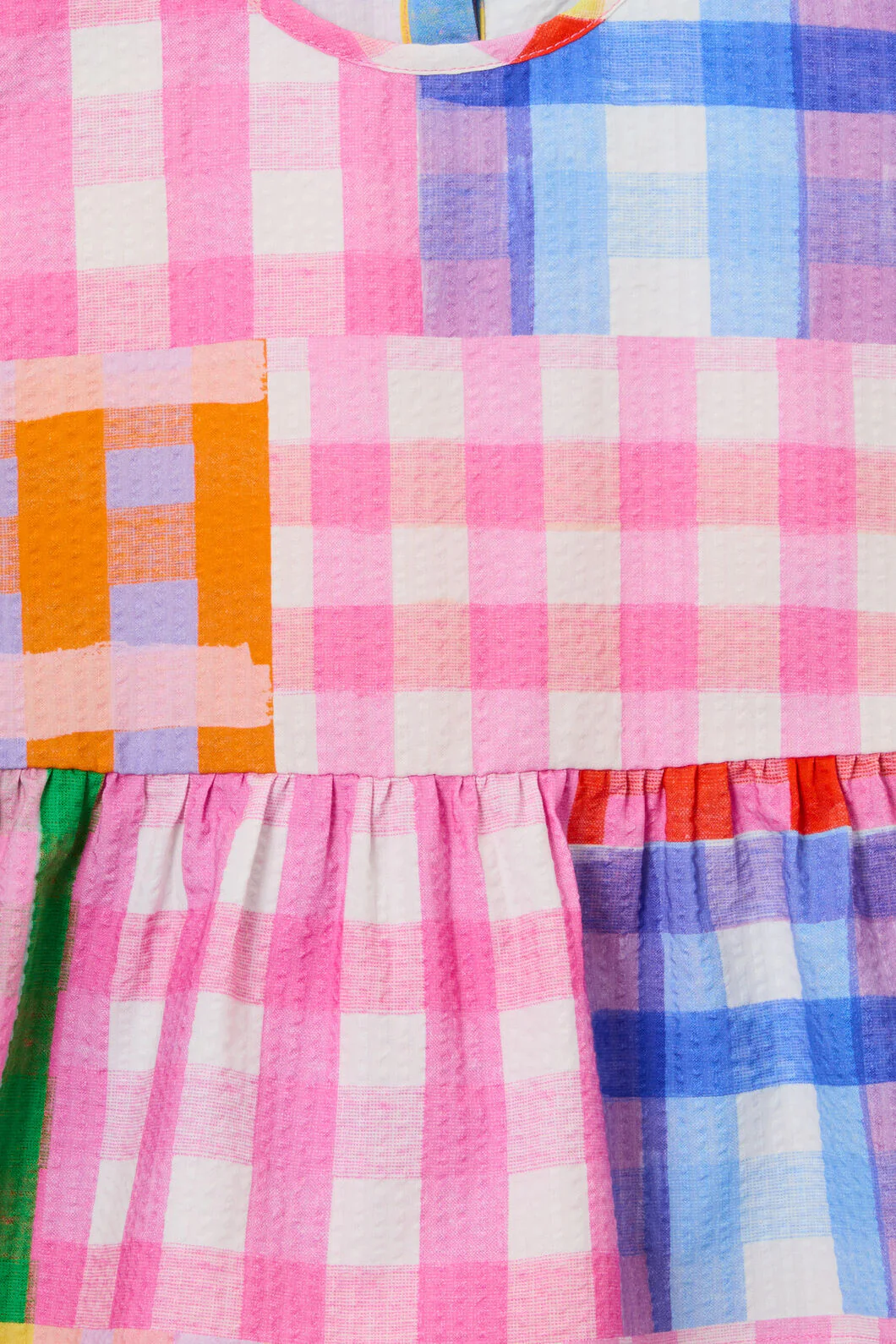 Vichy Check Kids Frill Top - Image 3