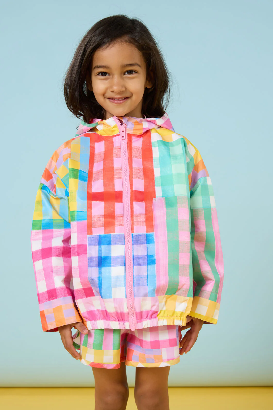 Vichy Check Kids Raincoat - Image 2
