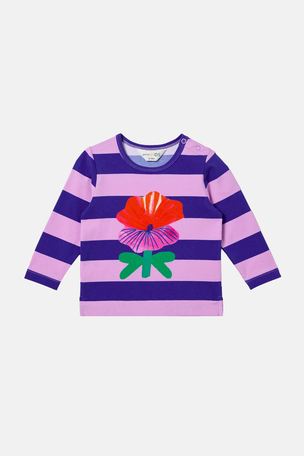 Wild Flower Stripe Baby Tee - Image 3