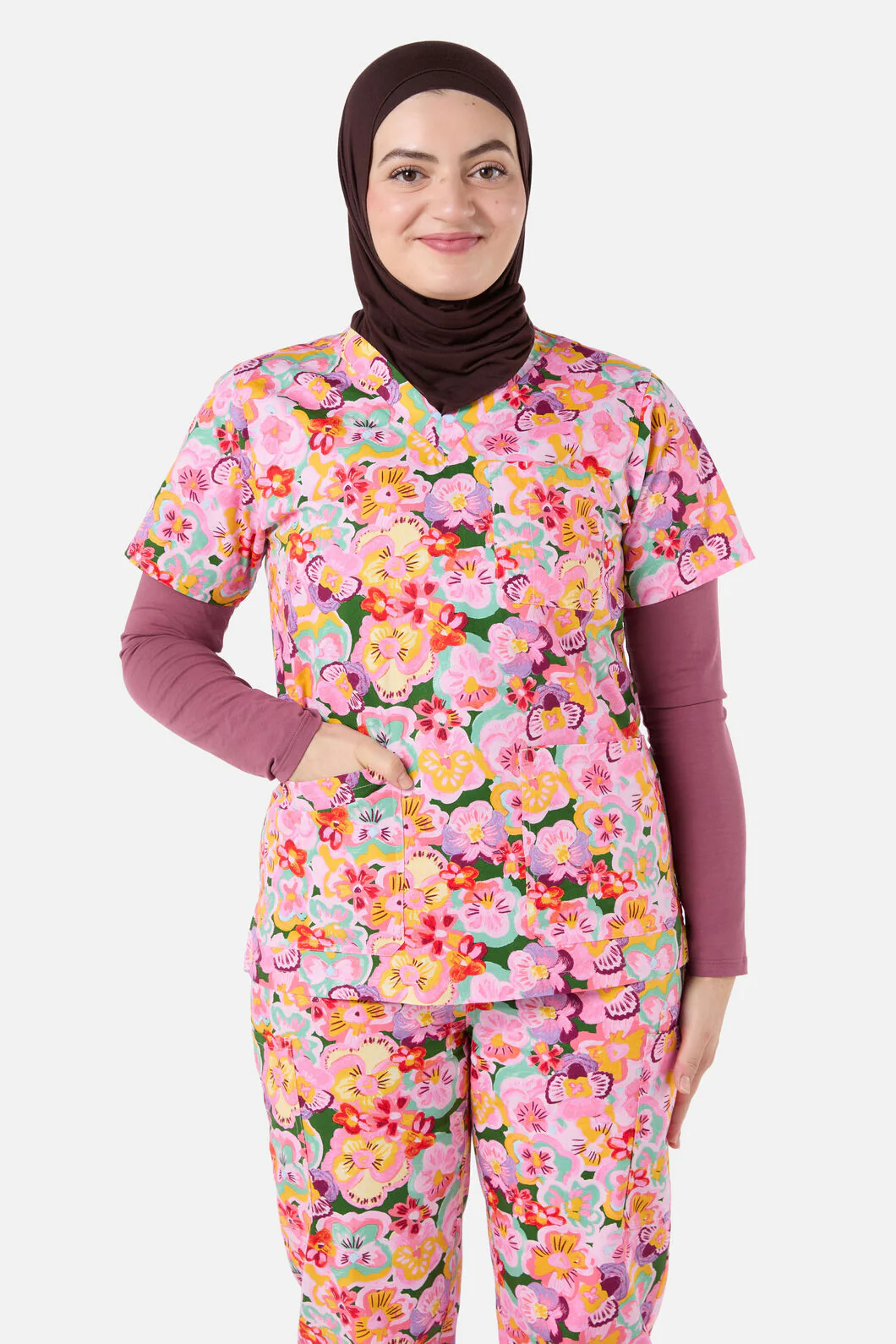 Wild Pansy Scrub Set - Image 2