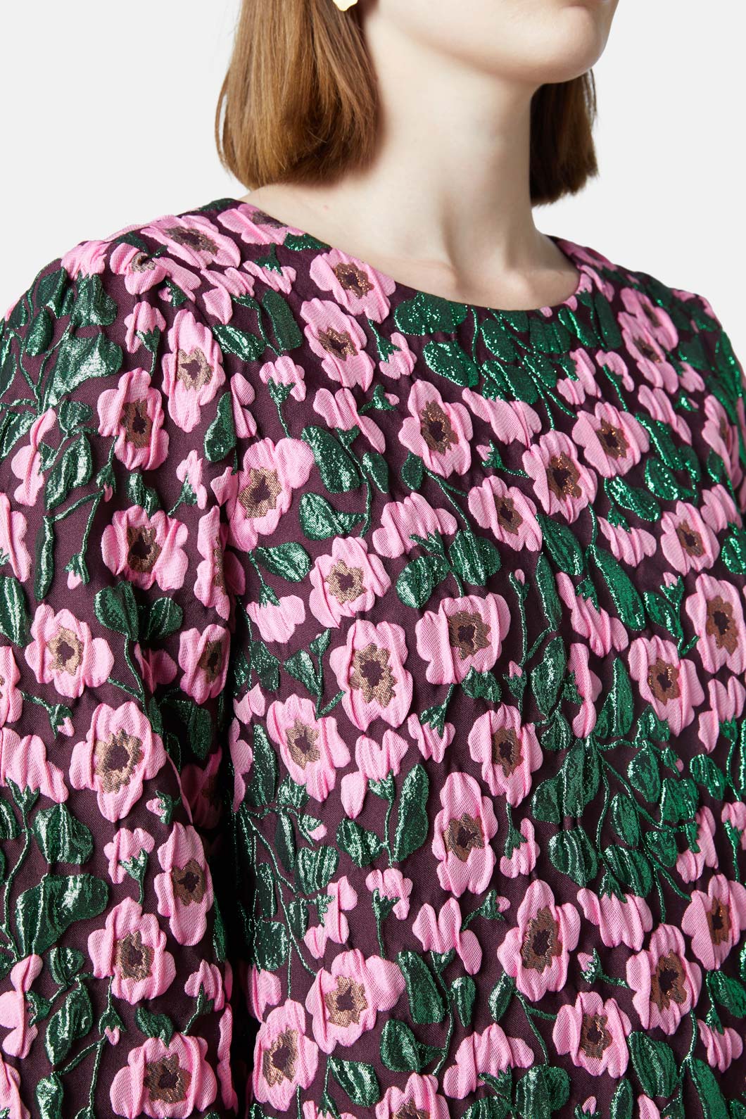 Wild Roses Jacquard Dress - Image 6